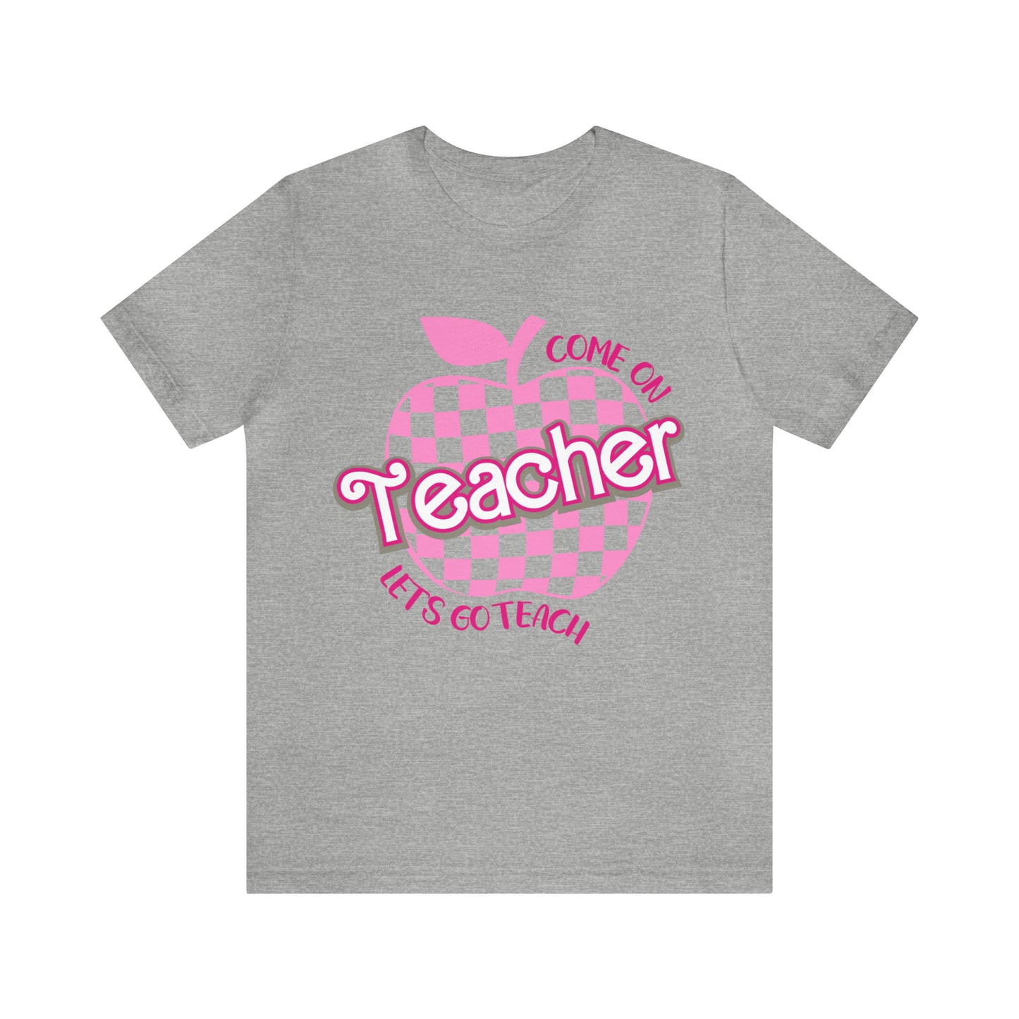 Come On Let's Go Teach Teacher Shirt, Trendy Teacher shirt, Retro Back to school, Teacher Appreciation Checkered Teacher Tee, T724