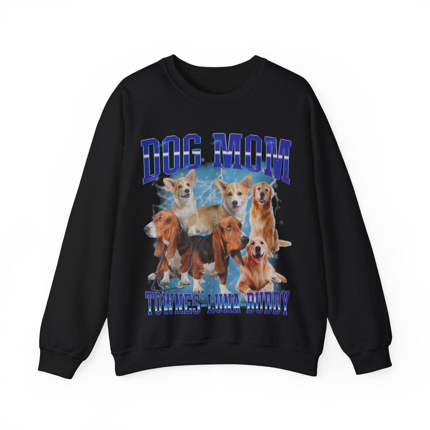 Custom Retro Dog Bootleg Sweatshirt, Dog Mom Sweatshirt, Dog Bootleg Retro 90's Sweatshirt, Custom Pet Photo, Custom Pet Portrait, S1428