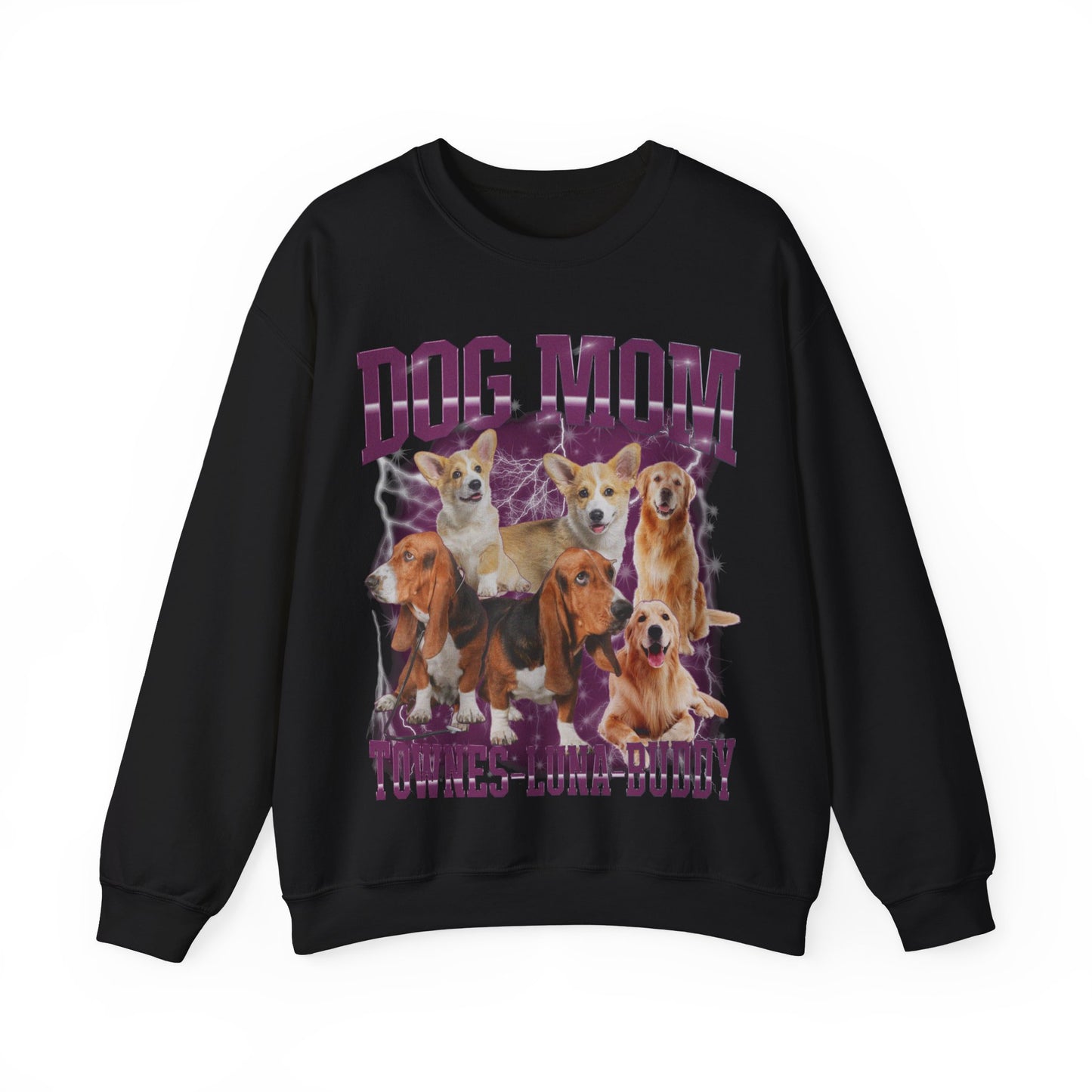 Custom Retro Dog Bootleg Sweatshirt, Dog Mom Sweatshirt, Dog Bootleg Retro 90's Sweatshirt, Custom Pet Photo, Custom Pet Portrait, S1435