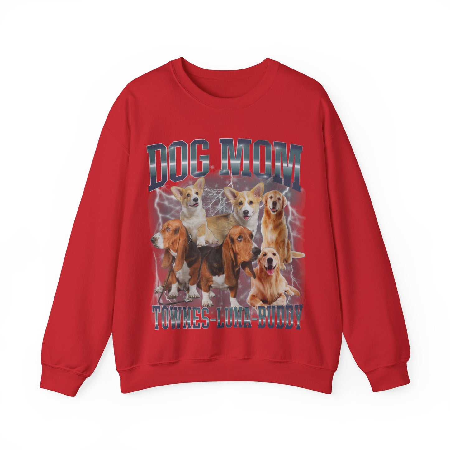 Custom Retro Dog Bootleg Sweatshirt, Dog Mom Sweatshirt, Dog Bootleg Retro 90's Sweatshirt, Custom Pet Photo, Custom Pet Portrait, S1431