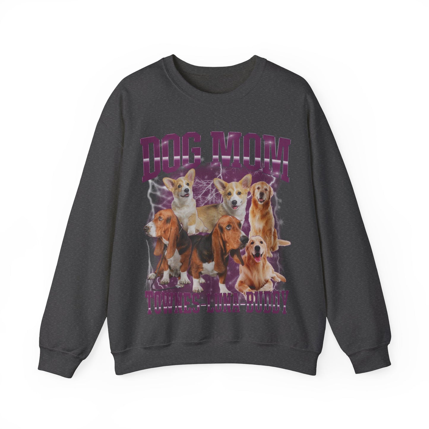 Custom Retro Dog Bootleg Sweatshirt, Dog Mom Sweatshirt, Dog Bootleg Retro 90's Sweatshirt, Custom Pet Photo, Custom Pet Portrait, S1435