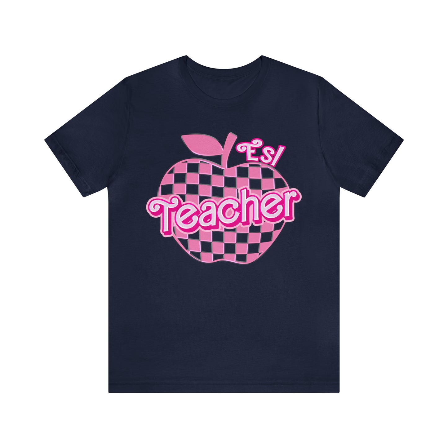 Esl teacher shirt, Pink Teacher Shirts, Teacher Appreciation Checkered Tee, Gifts for Teachers, Retro Teacher Shirt, Teacher Era, T800