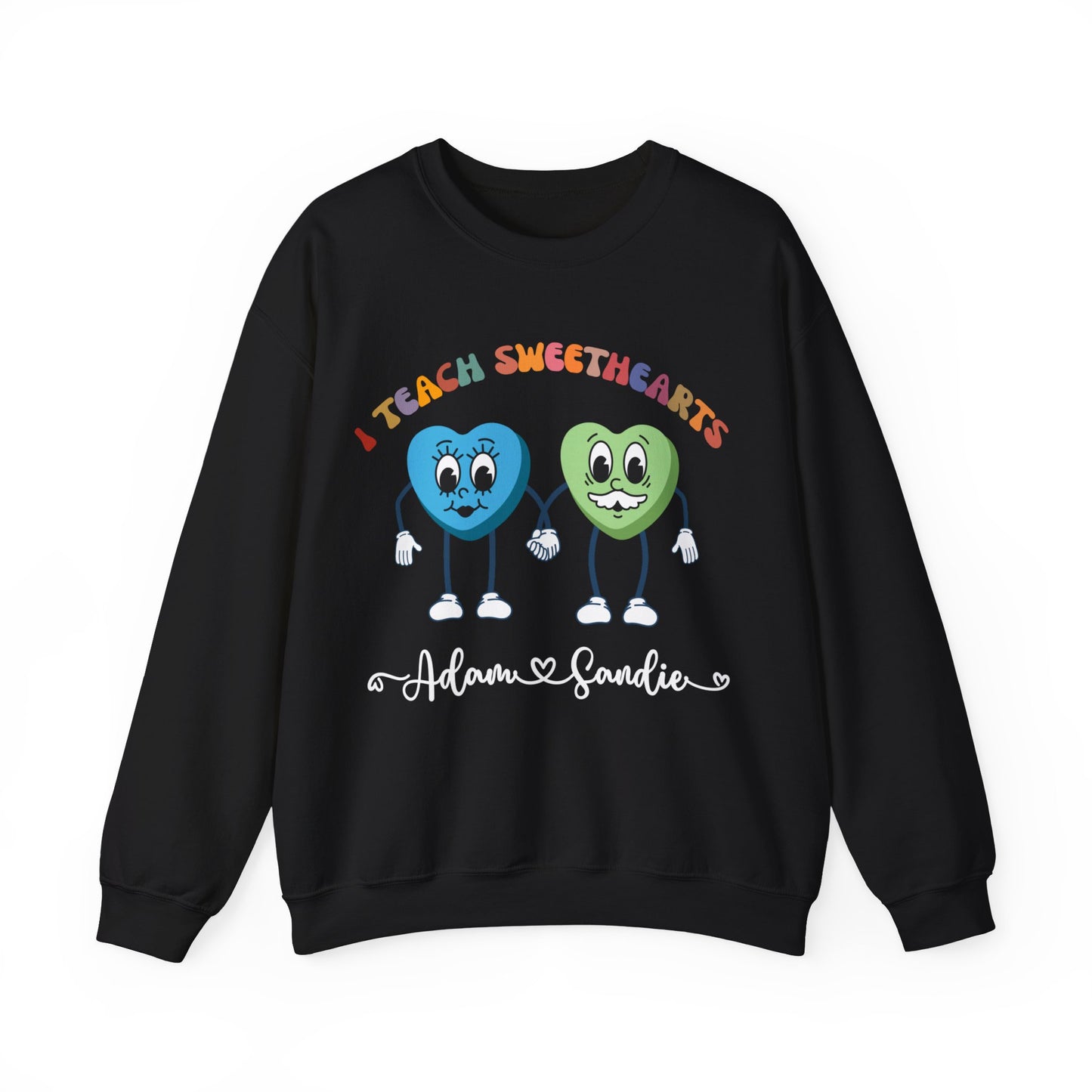 Personalized I Teach Sweethearts Valentines Day Sweatshirt Custom Teacher Valentine's Day Sweatshirt for Teacher, Gift for Hearts Day, S1275