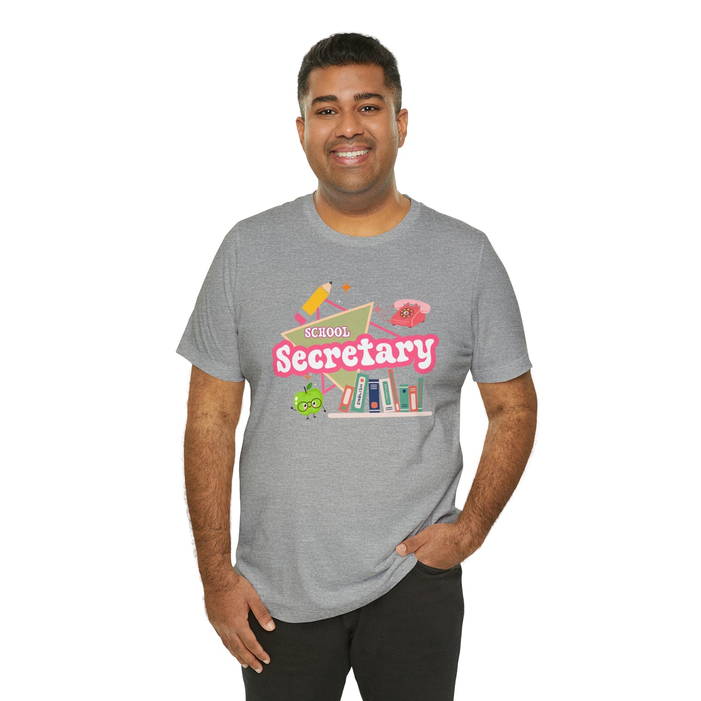 School Secretary shirt, 90s shirt, 90s teacher shirt, colorful school secretary shirt, colorful school shirt, T543