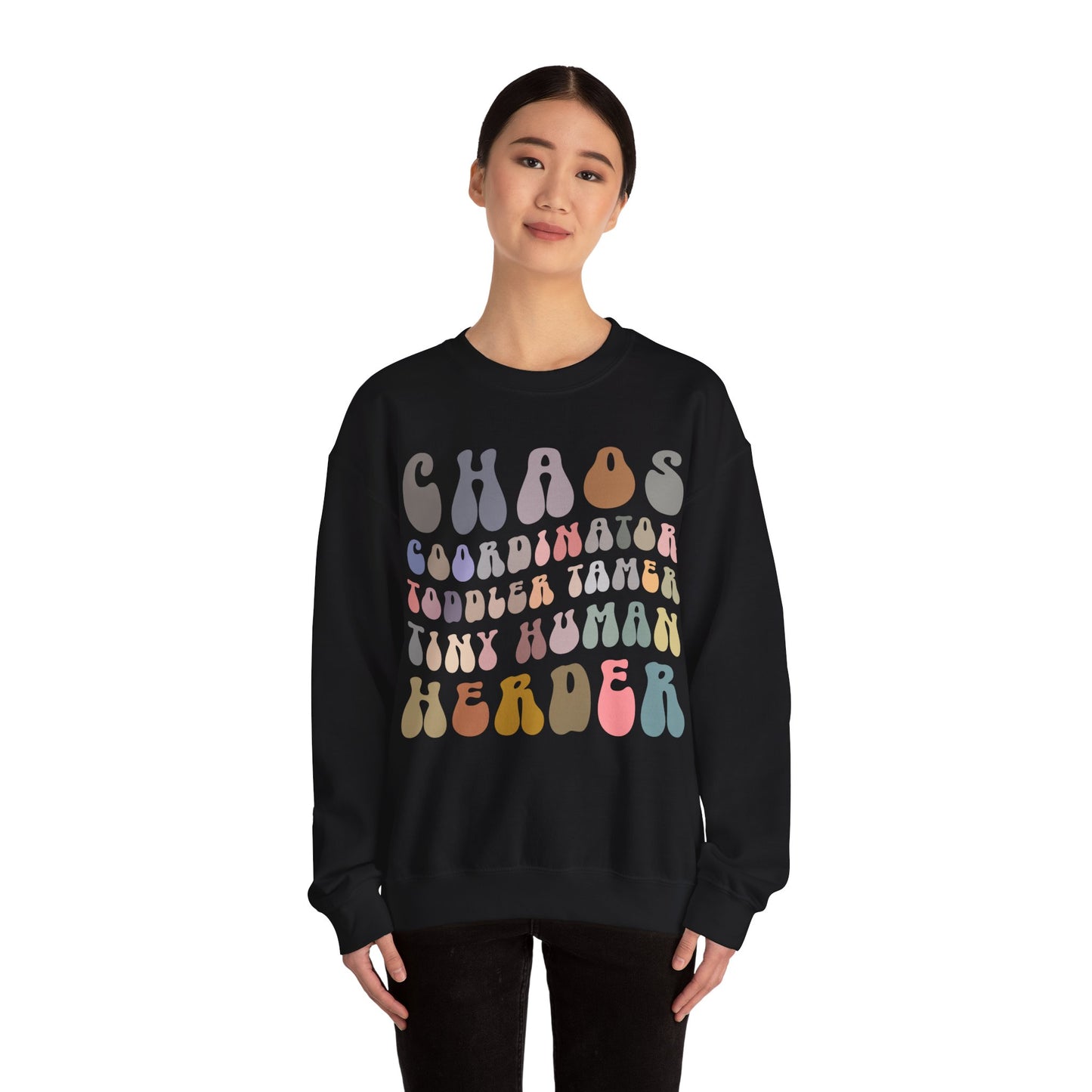 Chaos Coordinator Toddler Tamer Tiny Human Herder Sweatshirt, Kindergarten Teacher Sweatshirt, Toddler Sweatshirt, Mom Sweatshirt, S1282