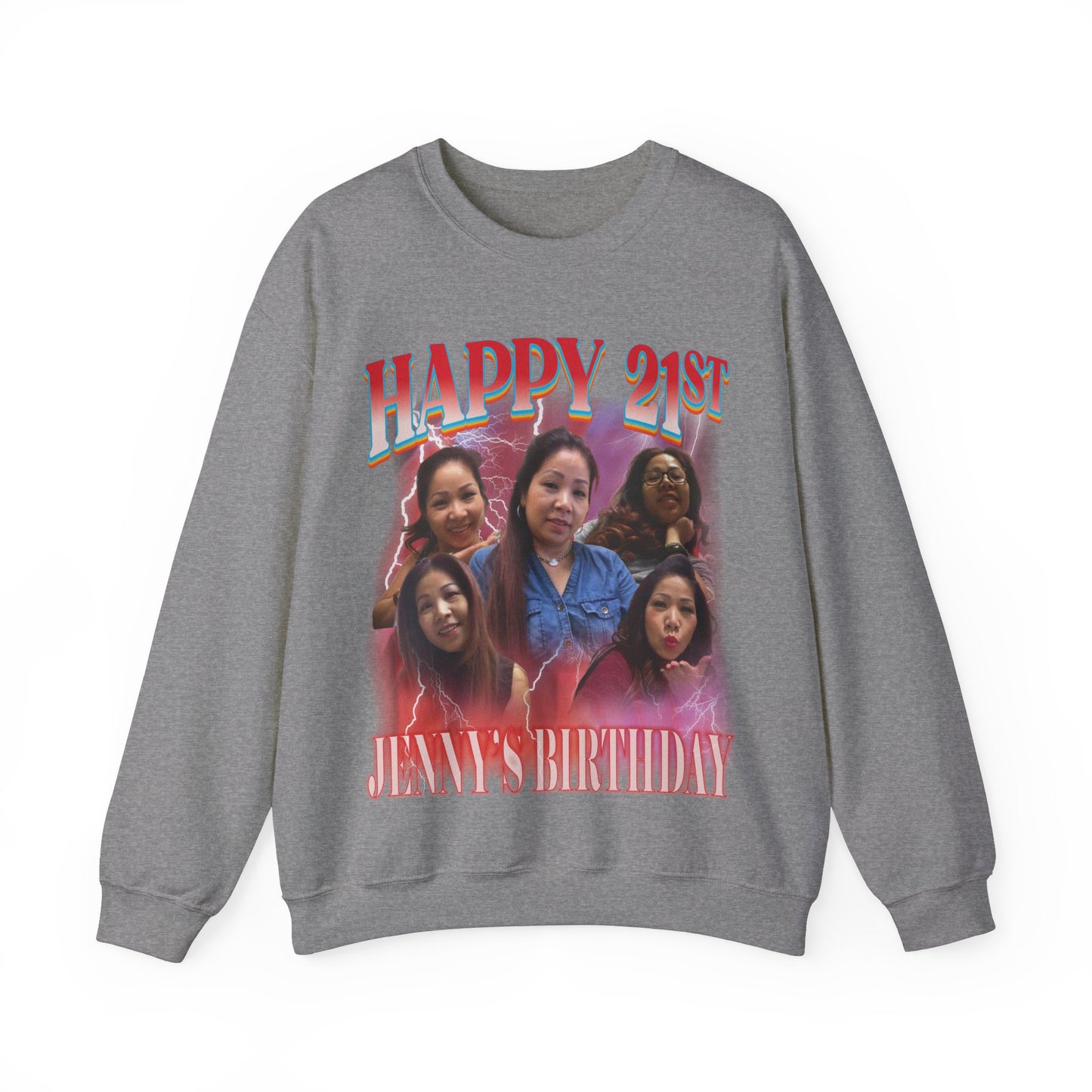 Custom 21st birthday sweatshirt, Custom Bootleg Rap sweatshirt, 21st birthday gifts, Vintage Graphic Sweatshirt, 18th birthday gift, S1447