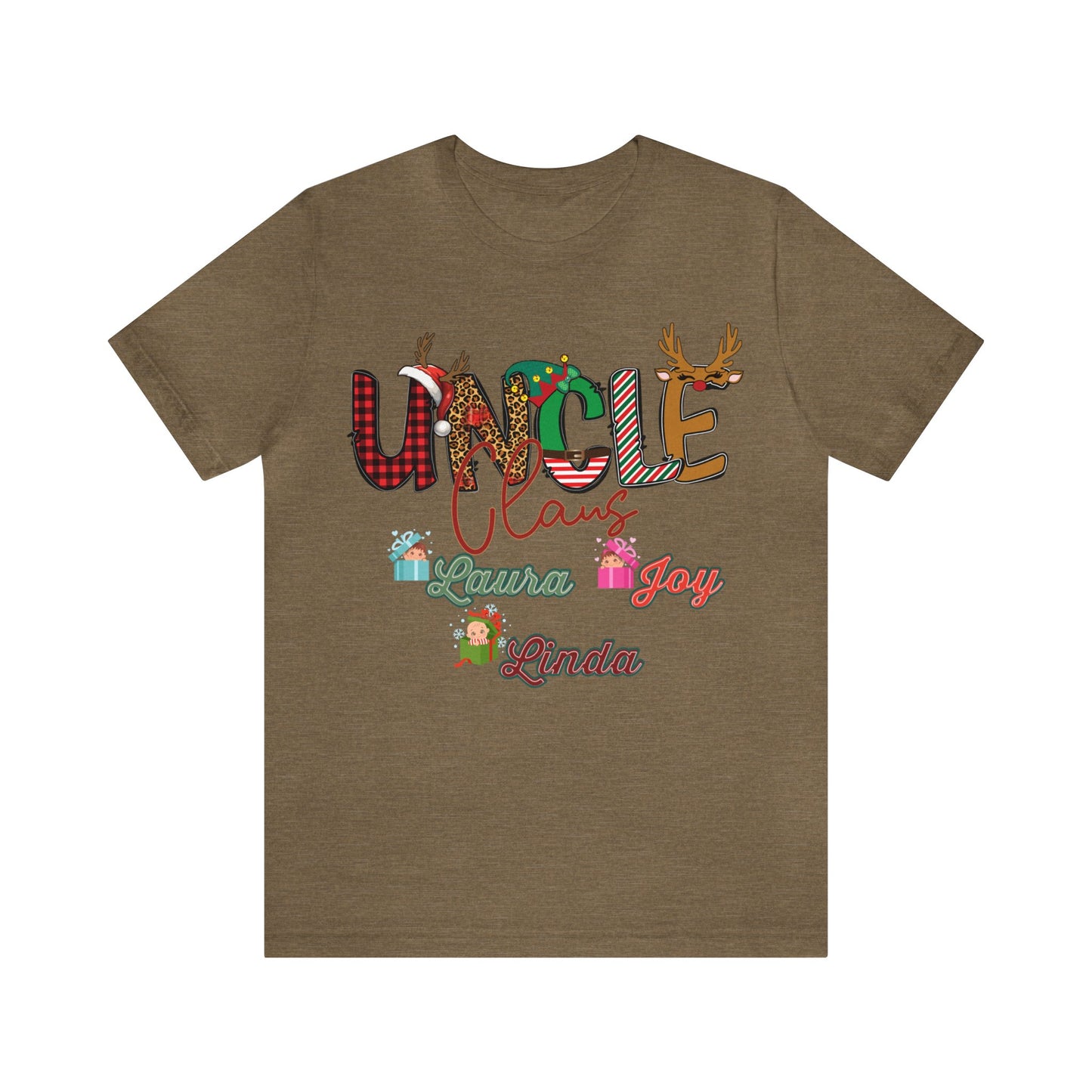 Custom Uncle Claus Shirt, Christmas Uncle tshirt, Christmas Uncle Sweater, Custom Uncle With Names Shirt, Gifts For Uncle, T937