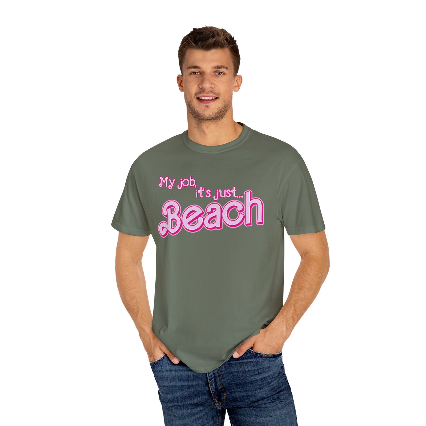 My Job Is Beach Shirt Tee , Beach Shirt Actually, My Job It Is Just Beach Shirt, Hot Pink Lady Shirt, Funny Gift For Beach Tee, CC805