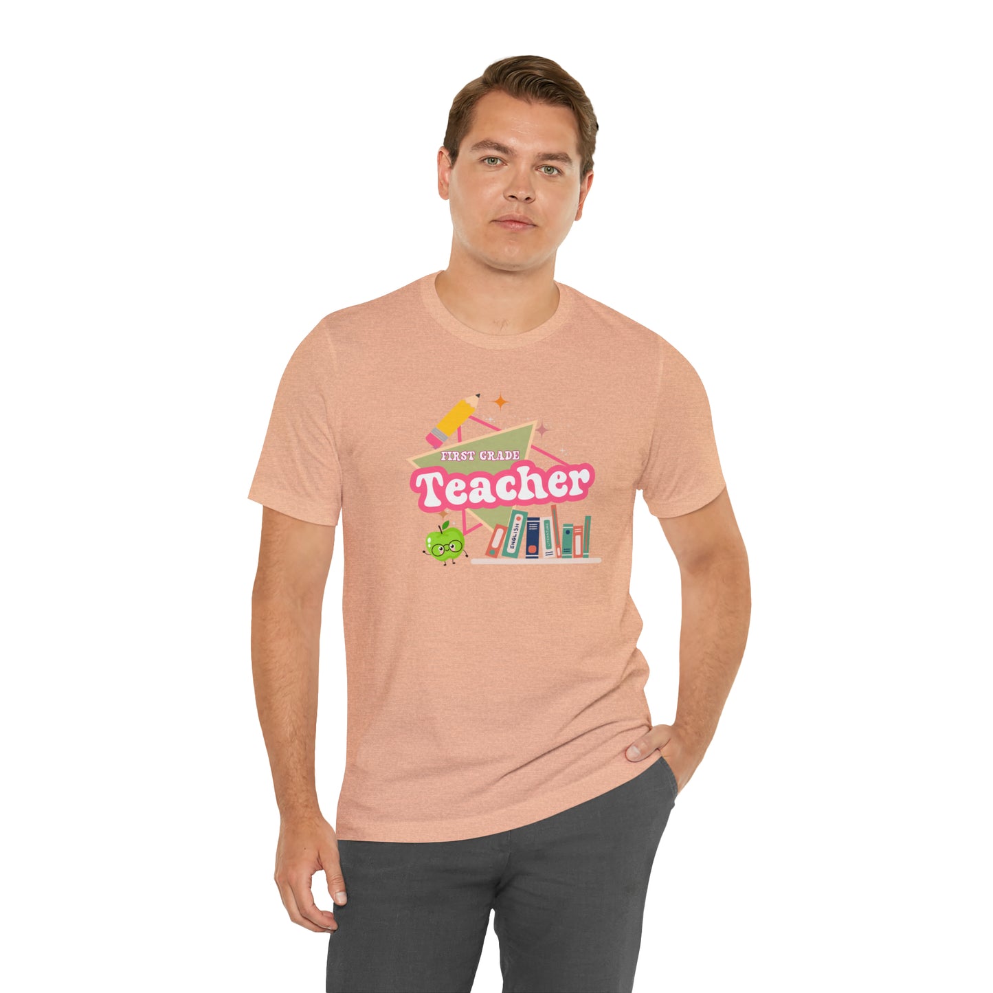 First grade teacher shirt, 1st grade shirt, 90s shirt, 90s teacher shirt, colorful school shirt, colorful teacher shirt, T542