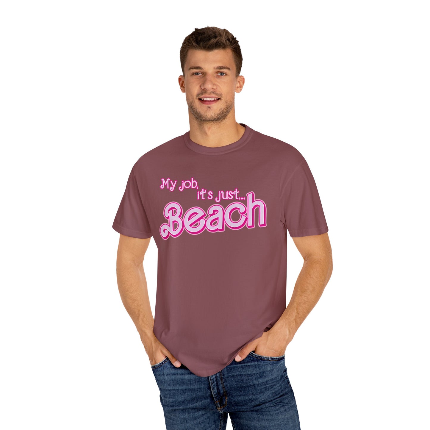 My Job Is Beach Shirt Tee , Beach Shirt Actually, My Job It Is Just Beach Shirt, Hot Pink Lady Shirt, Funny Gift For Beach Tee, CC805