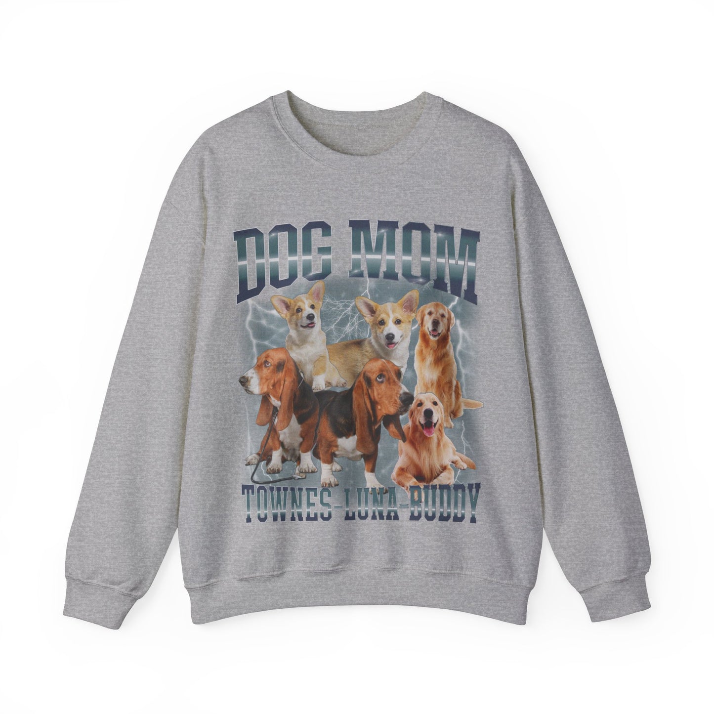 Custom Retro Dog Bootleg Sweatshirt, Dog Mom Sweatshirt, Dog Bootleg Retro 90's Sweatshirt, Custom Pet Photo, Custom Pet Portrait, S1431