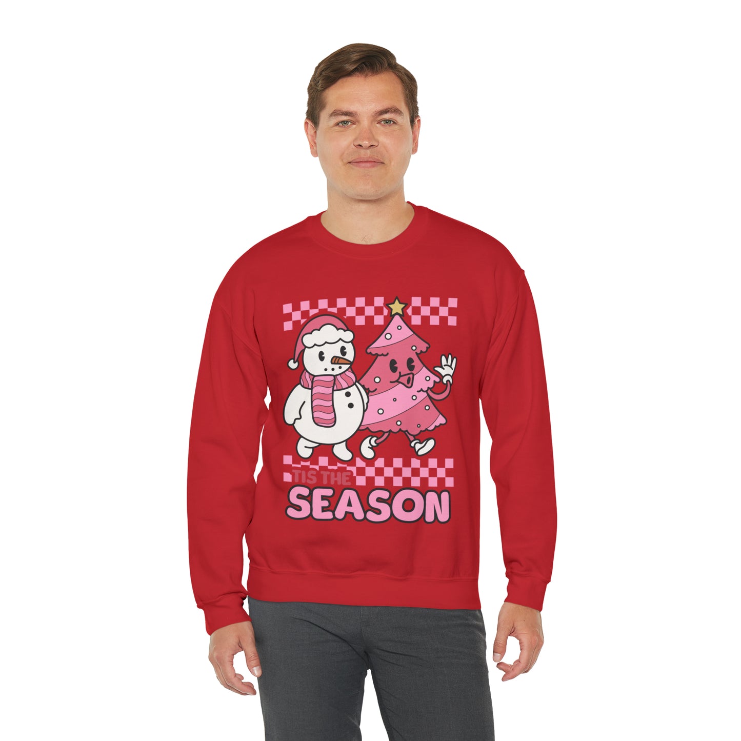 Christmas Tis The Season Sweatshirt, Merry Christmas Shirt, Christmas Tree Cake Sweater, Women Christmas, Christmas Cake Sweatshirt, SW879
