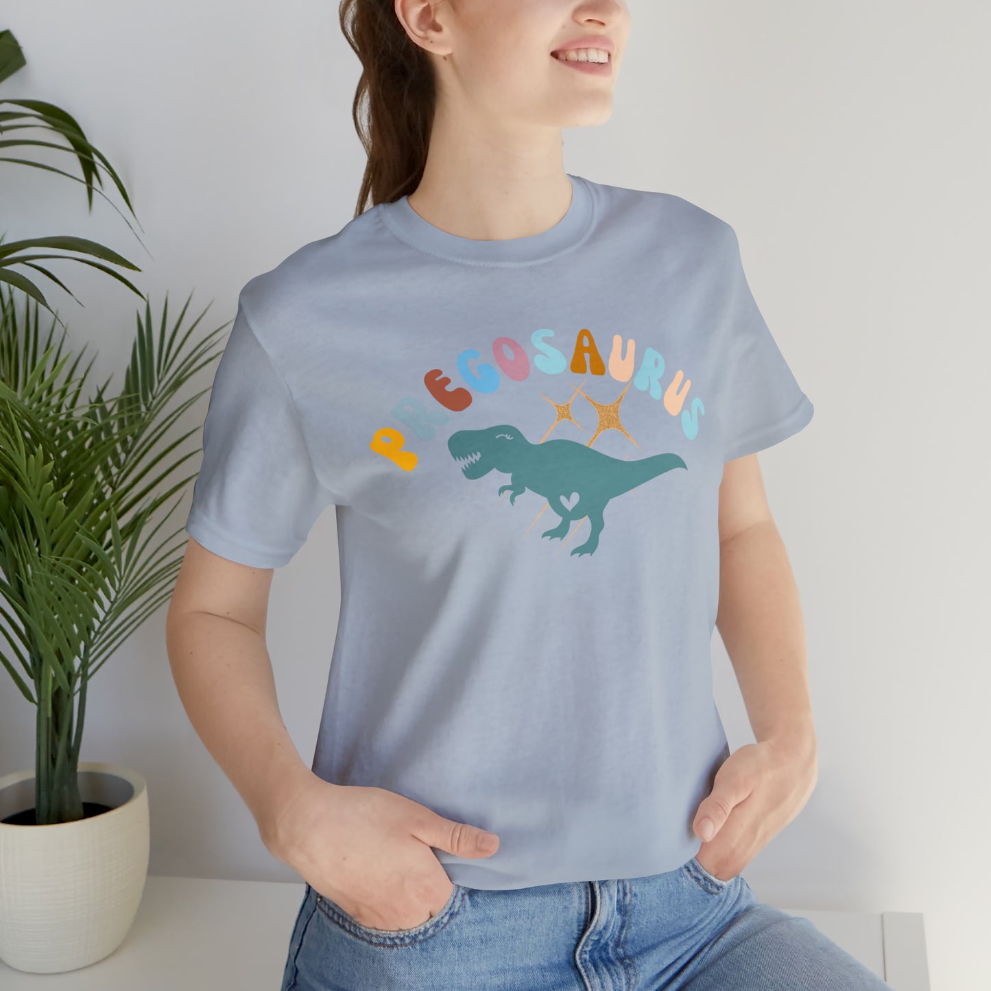 Funny Pregosaurus TShirt for Baby Shower, Funny Gift for Expecting Mom Shirt for Baby Announcement, T274