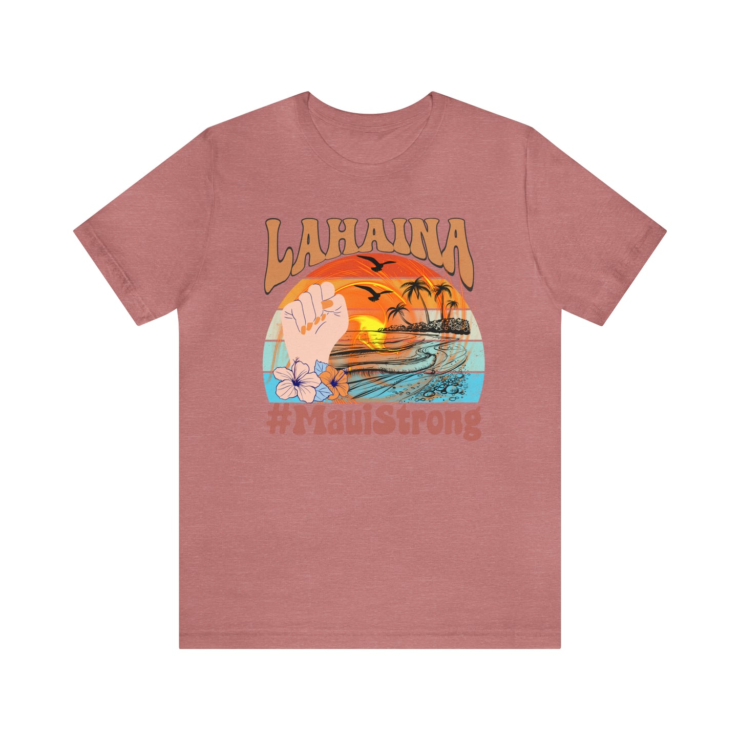 Maui Strong Shirt, Lahaina Banyan Tree T-Shirt, Maui Hawaii Shoreline Tshirt, Profits Donated Support Maui Fire, T598