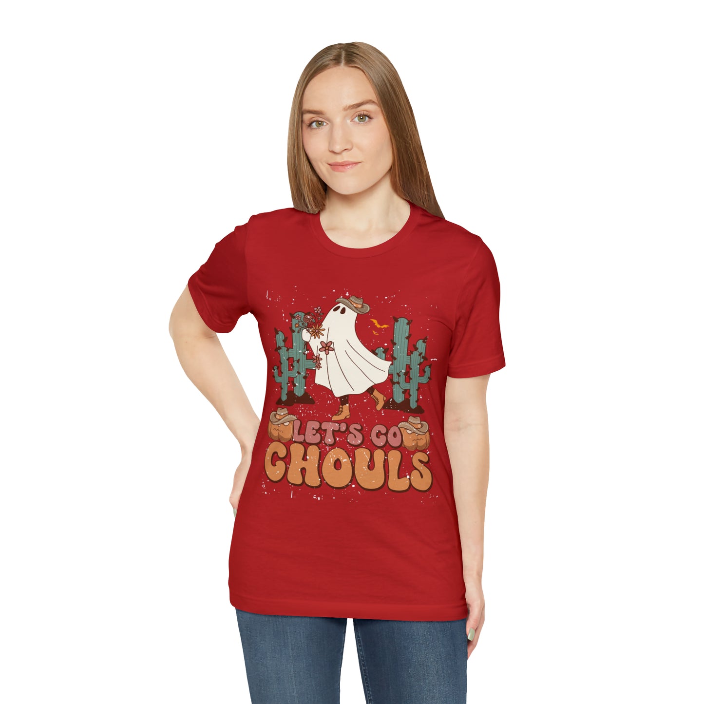 Lets Go Ghouls Shirt, Spooky Season Tee, Retro Halloween Cowgirl Shirt, Cowgirl Halloween Shirt, Vintage Ghost Shirt, T762