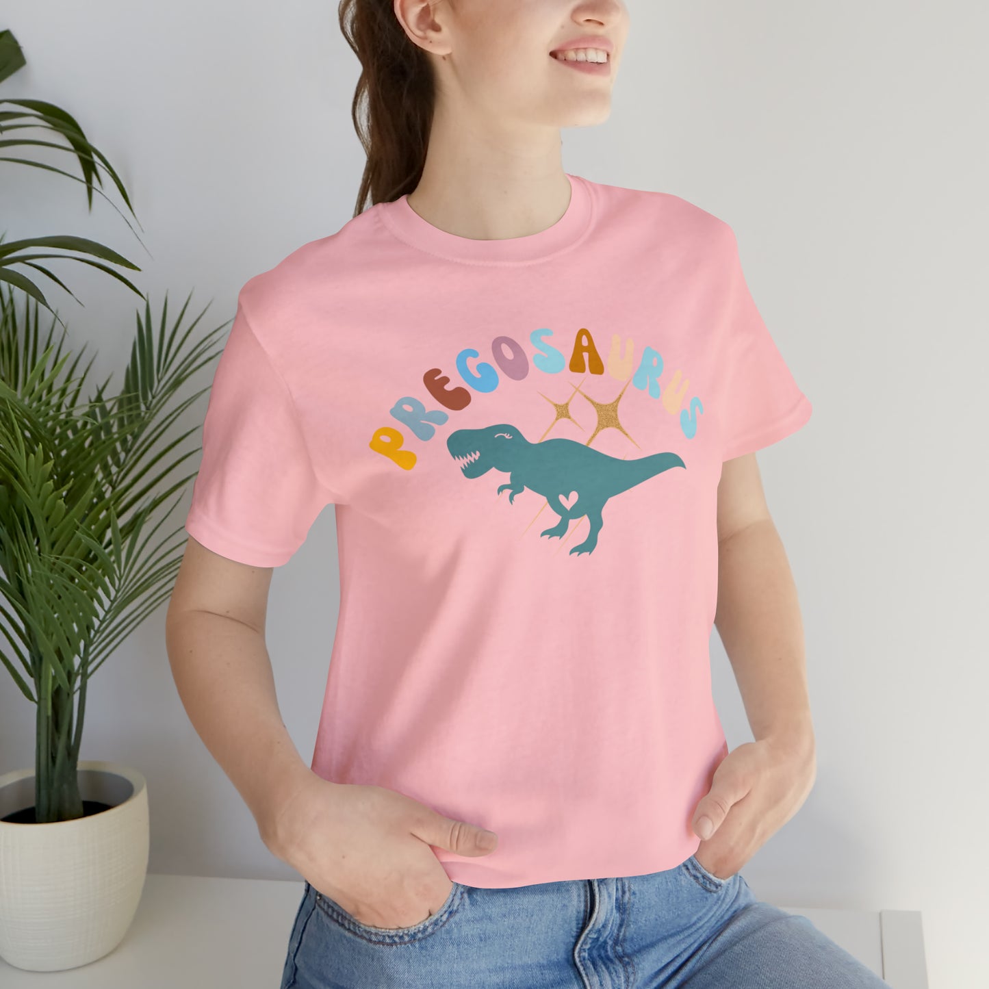 Funny Pregosaurus TShirt for Baby Shower, Funny Gift for Expecting Mom Shirt for Baby Announcement, T274