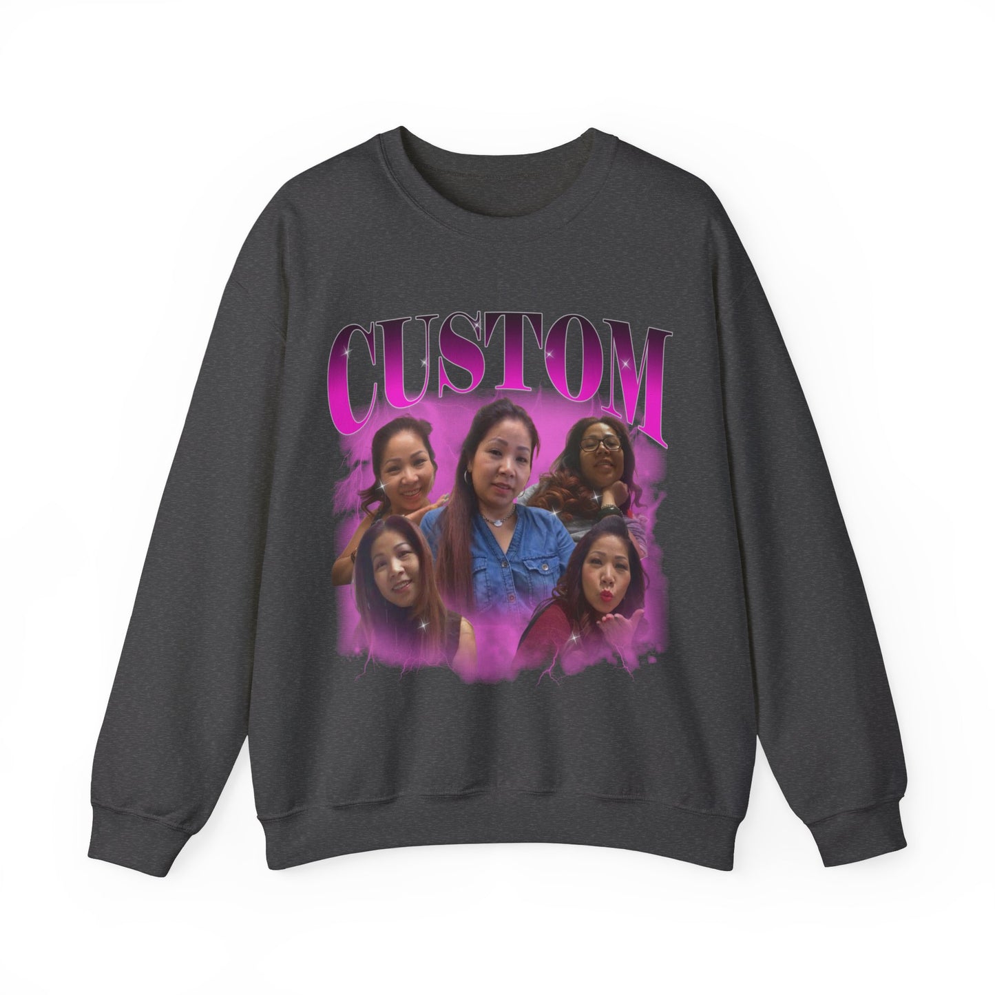 Custom Your Own Bootleg Tee, Retro Custom Bootleg Rap Tee, Custom Photo Sweatshirt, Insert Your Design Vintage Graphic 90s Sweatshirt, S1377