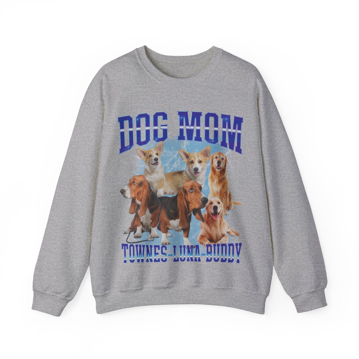 Custom Retro Dog Bootleg Sweatshirt, Dog Mom Sweatshirt, Dog Bootleg Retro 90's Sweatshirt, Custom Pet Photo, Custom Pet Portrait, S1428