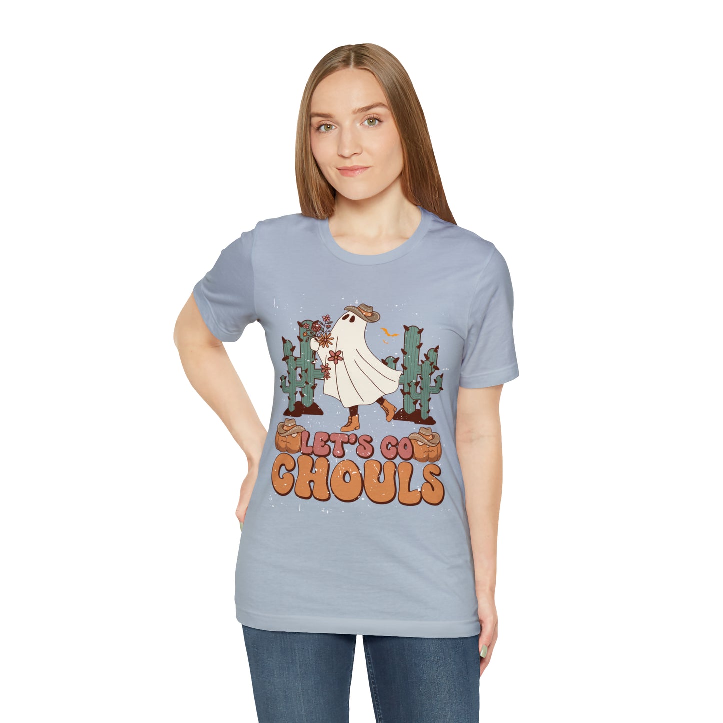 Lets Go Ghouls Shirt, Spooky Season Tee, Retro Halloween Cowgirl Shirt, Cowgirl Halloween Shirt, Vintage Ghost Shirt, T762
