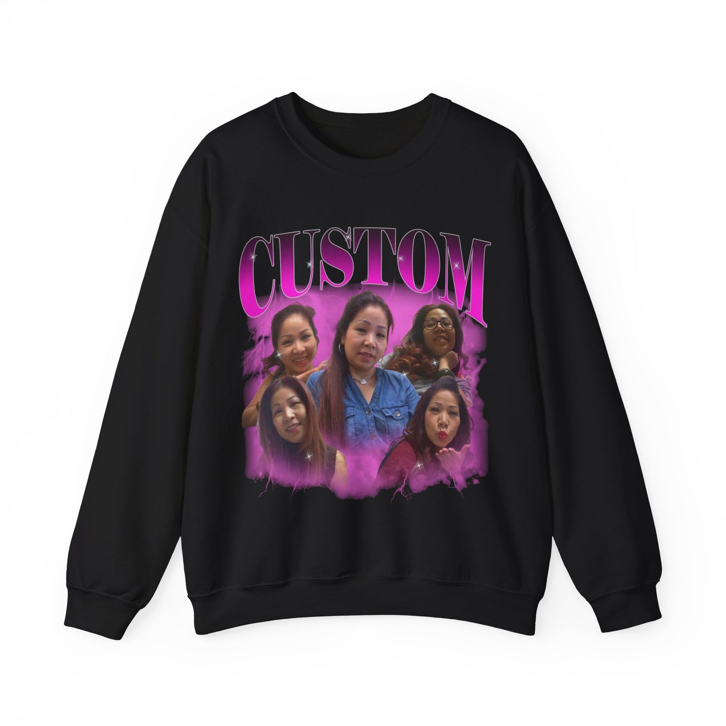 Custom Your Own Bootleg Tee, Retro Custom Bootleg Rap Tee, Custom Photo Sweatshirt, Insert Your Design Vintage Graphic 90s Sweatshirt, S1377