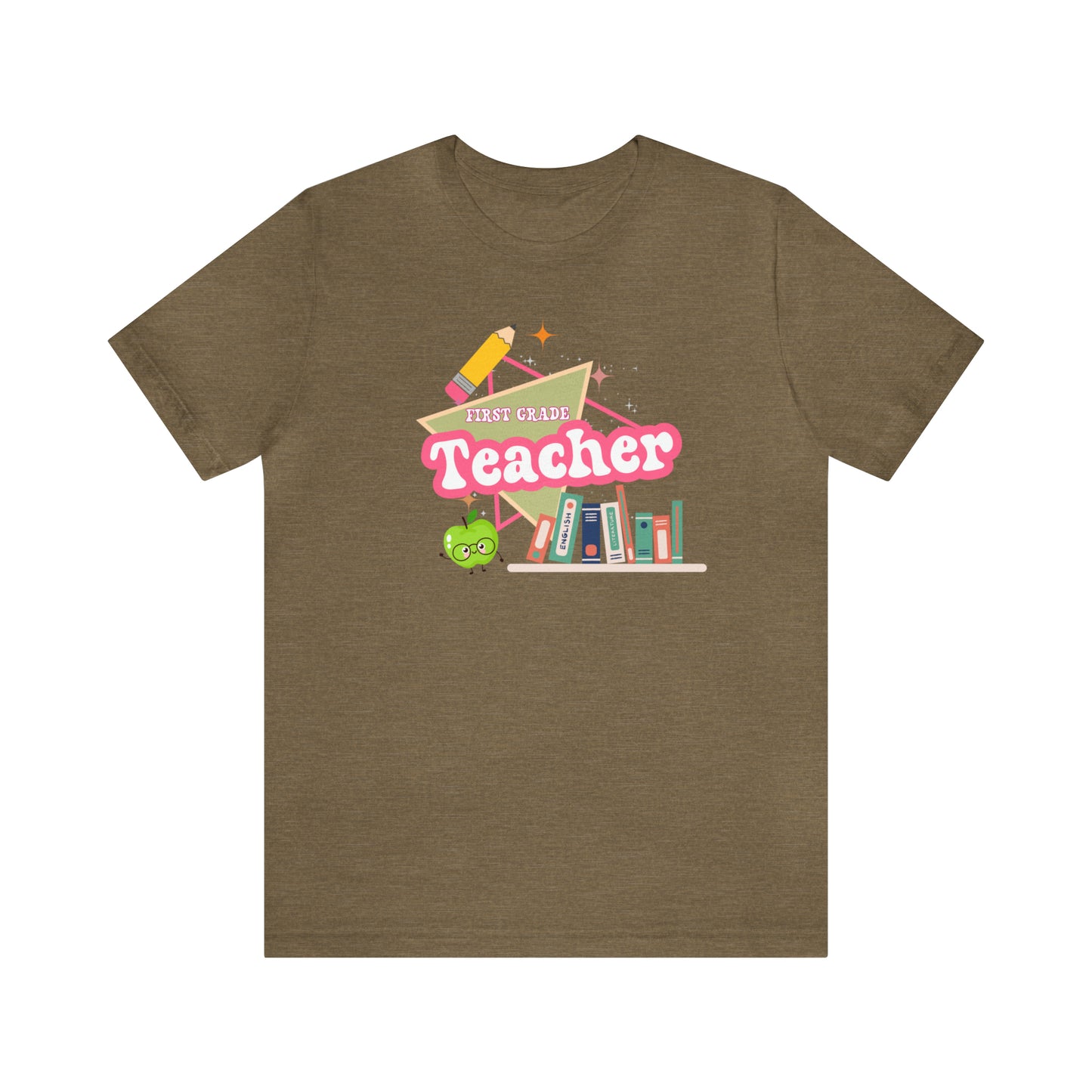 First grade teacher shirt, 1st grade shirt, 90s shirt, 90s teacher shirt, colorful school shirt, colorful teacher shirt, T542