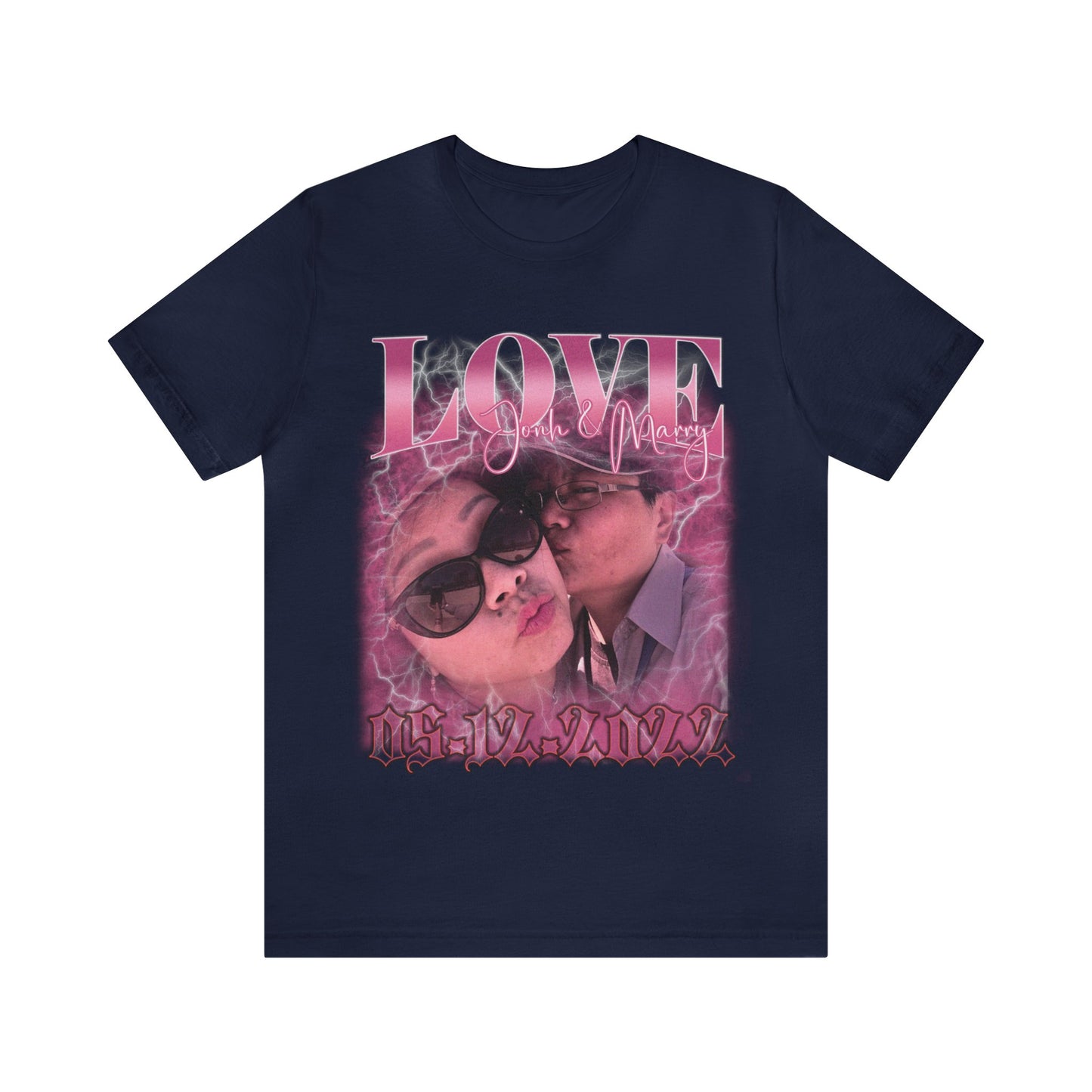 Custom 90s Vintage Bootleg Tee for couple, Custom shirt for couple, Custom bootleg tee photo shirt for lover, couple shirt for lover, T1330