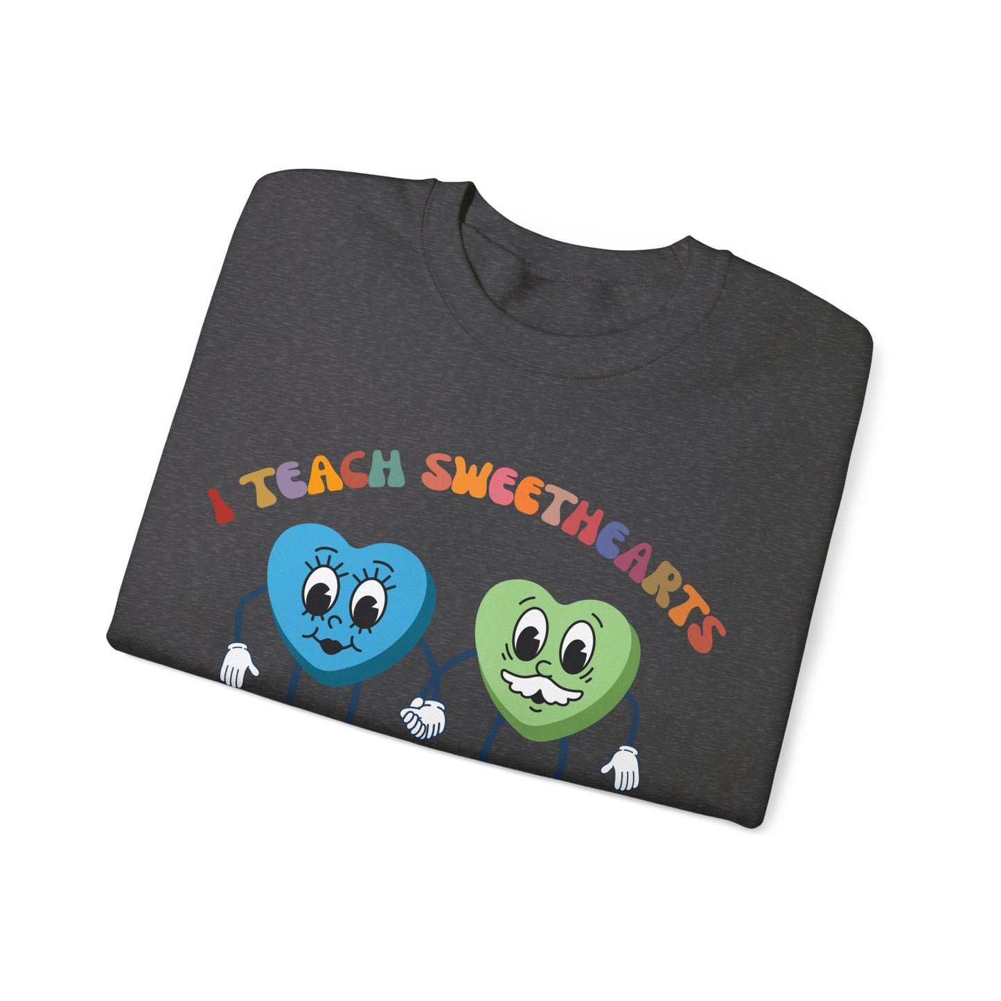 Personalized I Teach Sweethearts Valentines Day Sweatshirt Custom Teacher Valentine's Day Sweatshirt for Teacher, Gift for Hearts Day, S1275