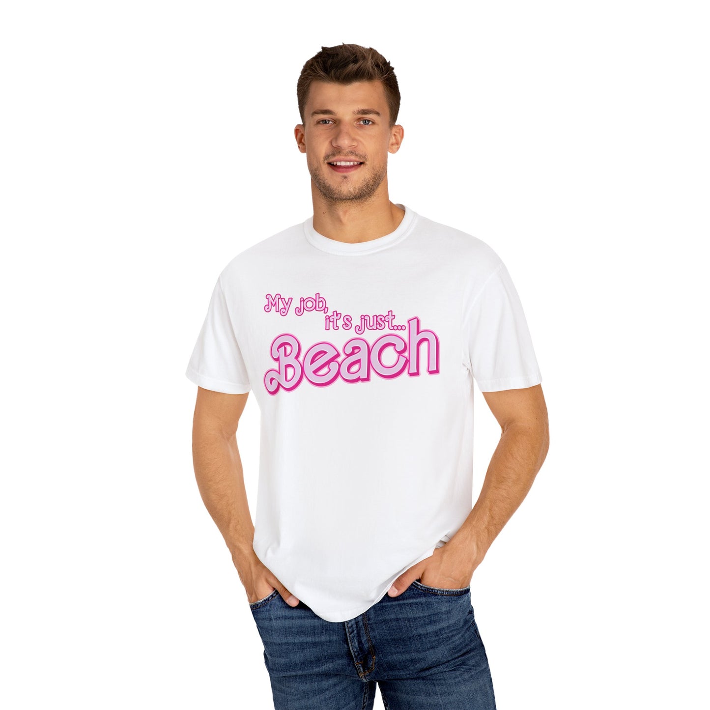 My Job Is Beach Shirt Tee , Beach Shirt Actually, My Job It Is Just Beach Shirt, Hot Pink Lady Shirt, Funny Gift For Beach Tee, CC805