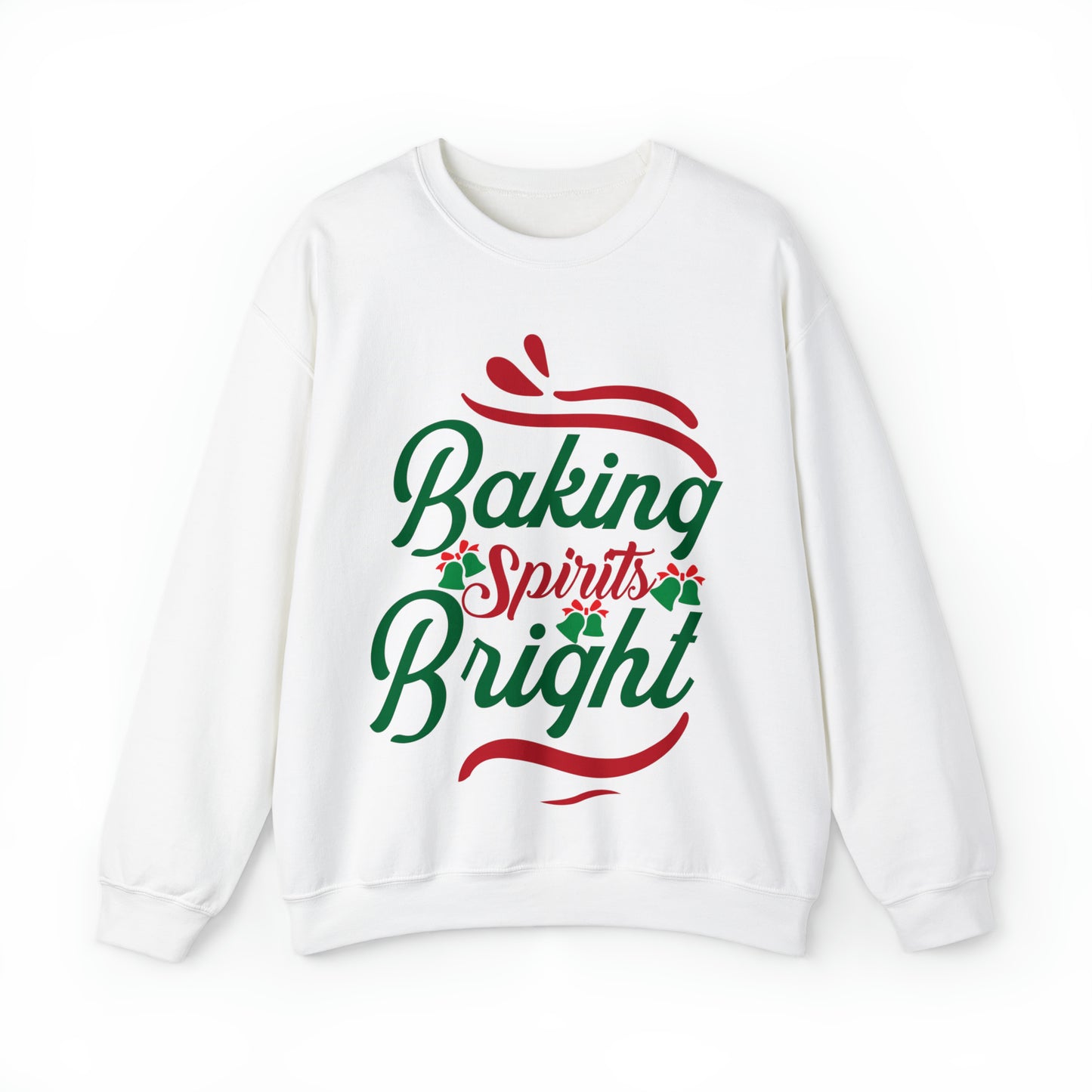 Baking Spirits Bright Sweatshirt, Christmas Cookie Sweatshirt, Funny Baker Sweatshirt, Gift For Cookie Lover, Cute Christmas Cookie, S932