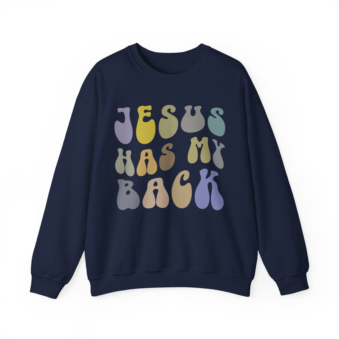 Jesus Has My Back Sweatshirt Religious Women Sweatshirt, Christian Sweatshirt for Mom, Jesus Lover Sweatshirt, Godly Woman Sweatshirt, S1233