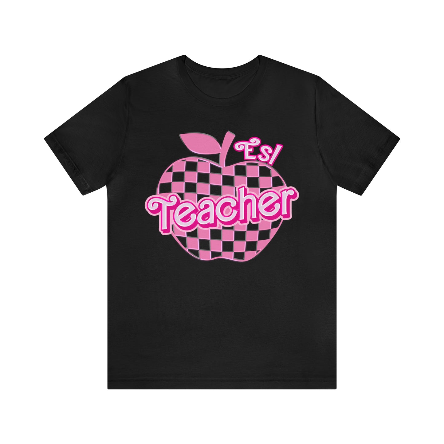 Esl teacher shirt, Pink Teacher Shirts, Teacher Appreciation Checkered Tee, Gifts for Teachers, Retro Teacher Shirt, Teacher Era, T800