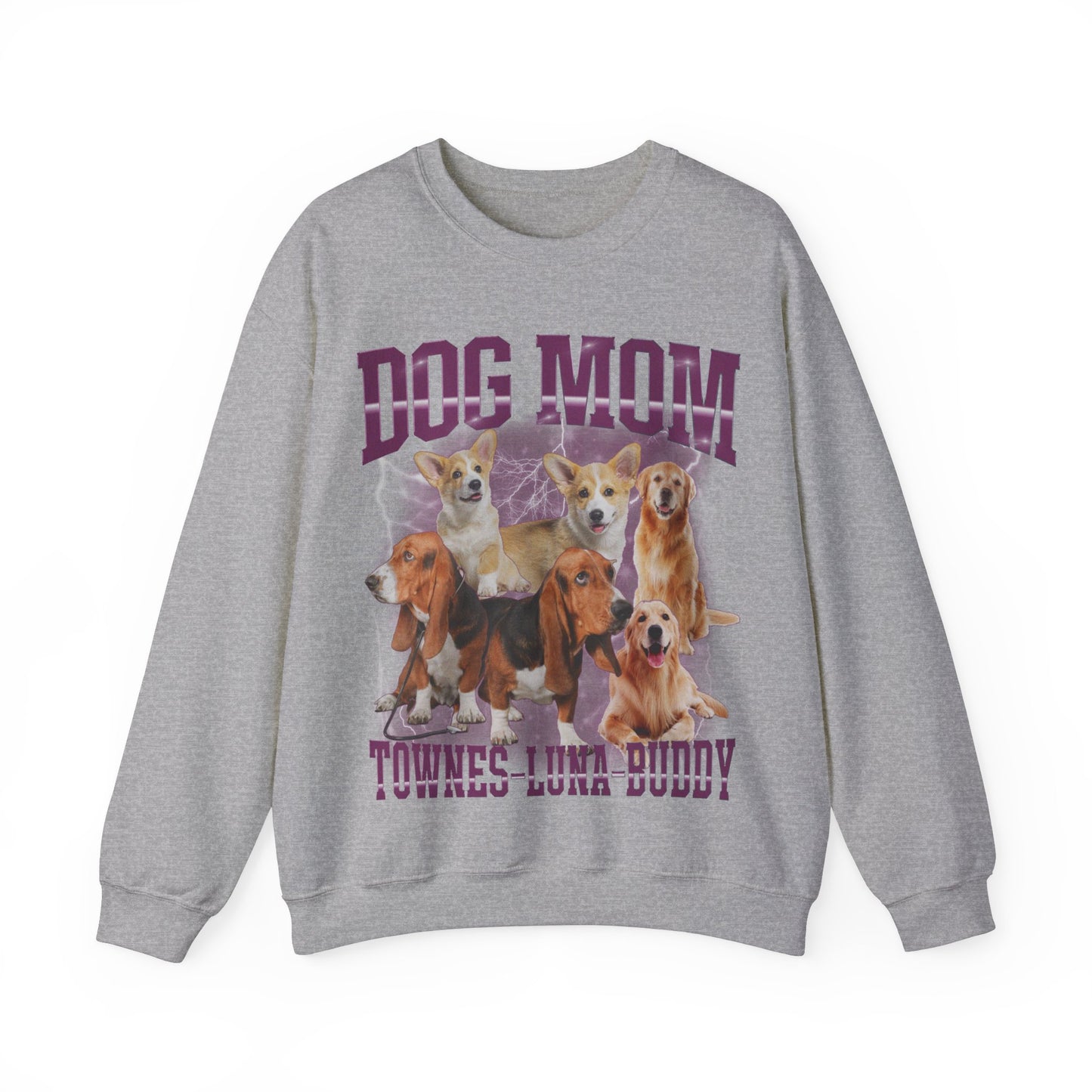 Custom Retro Dog Bootleg Sweatshirt, Dog Mom Sweatshirt, Dog Bootleg Retro 90's Sweatshirt, Custom Pet Photo, Custom Pet Portrait, S1435