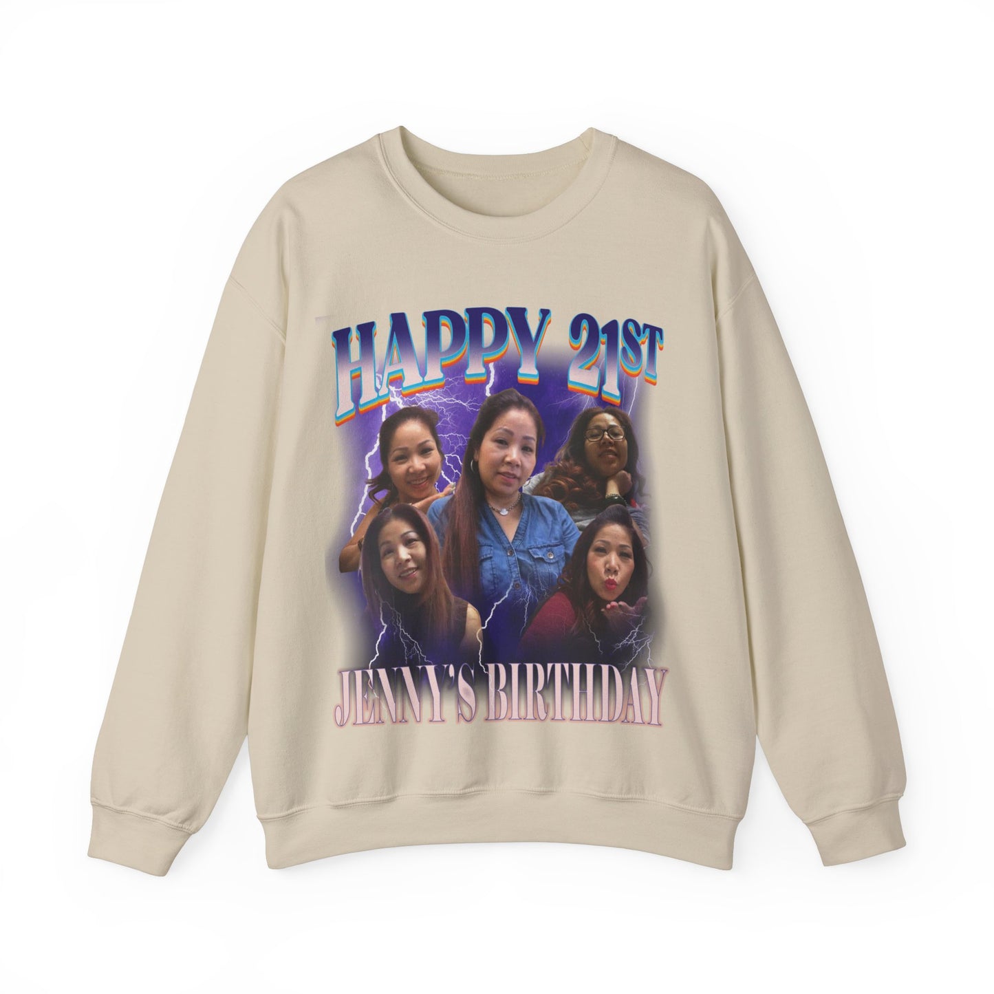 Custom 21st birthday sweatshirt, Custom Bootleg Rap sweatshirt, 21st birthday gifts, Vintage Graphic Sweatshirt, 18th birthday gift, S1448