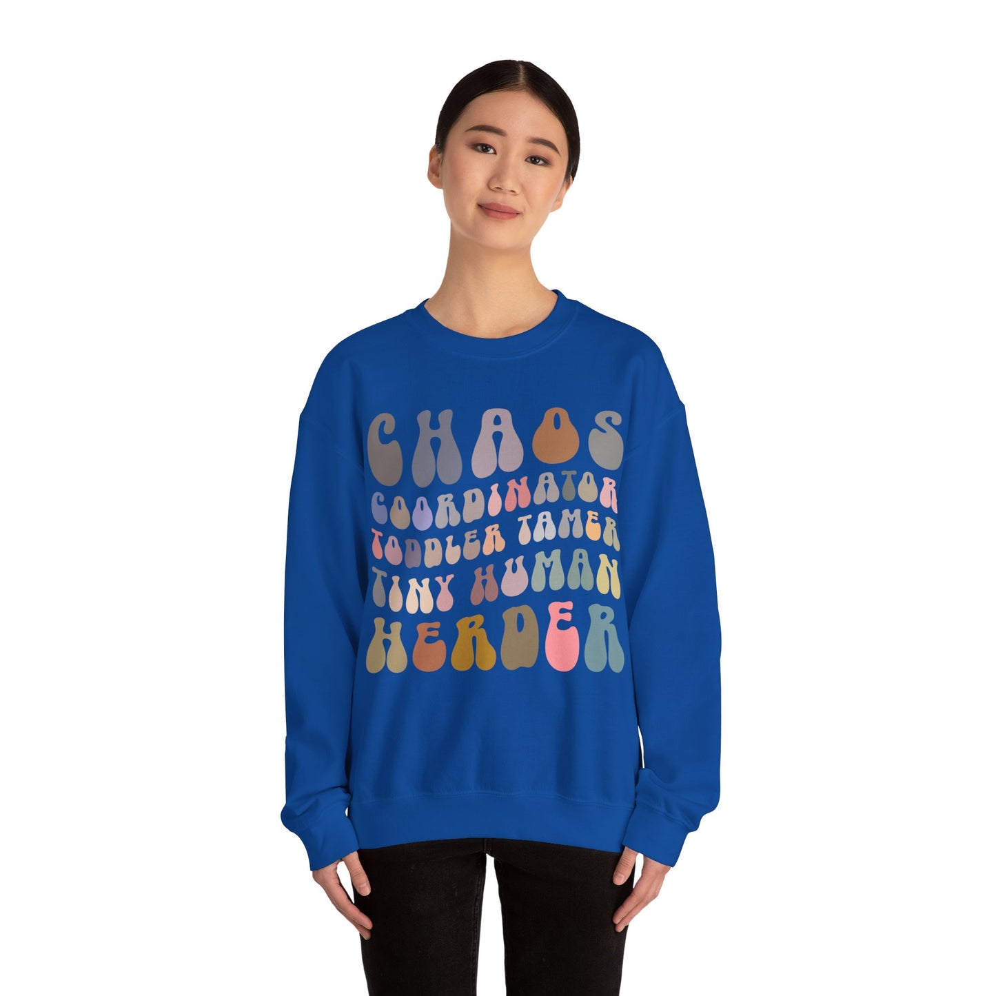 Chaos Coordinator Toddler Tamer Tiny Human Herder Sweatshirt, Kindergarten Teacher Sweatshirt, Toddler Sweatshirt, Mom Sweatshirt, S1282