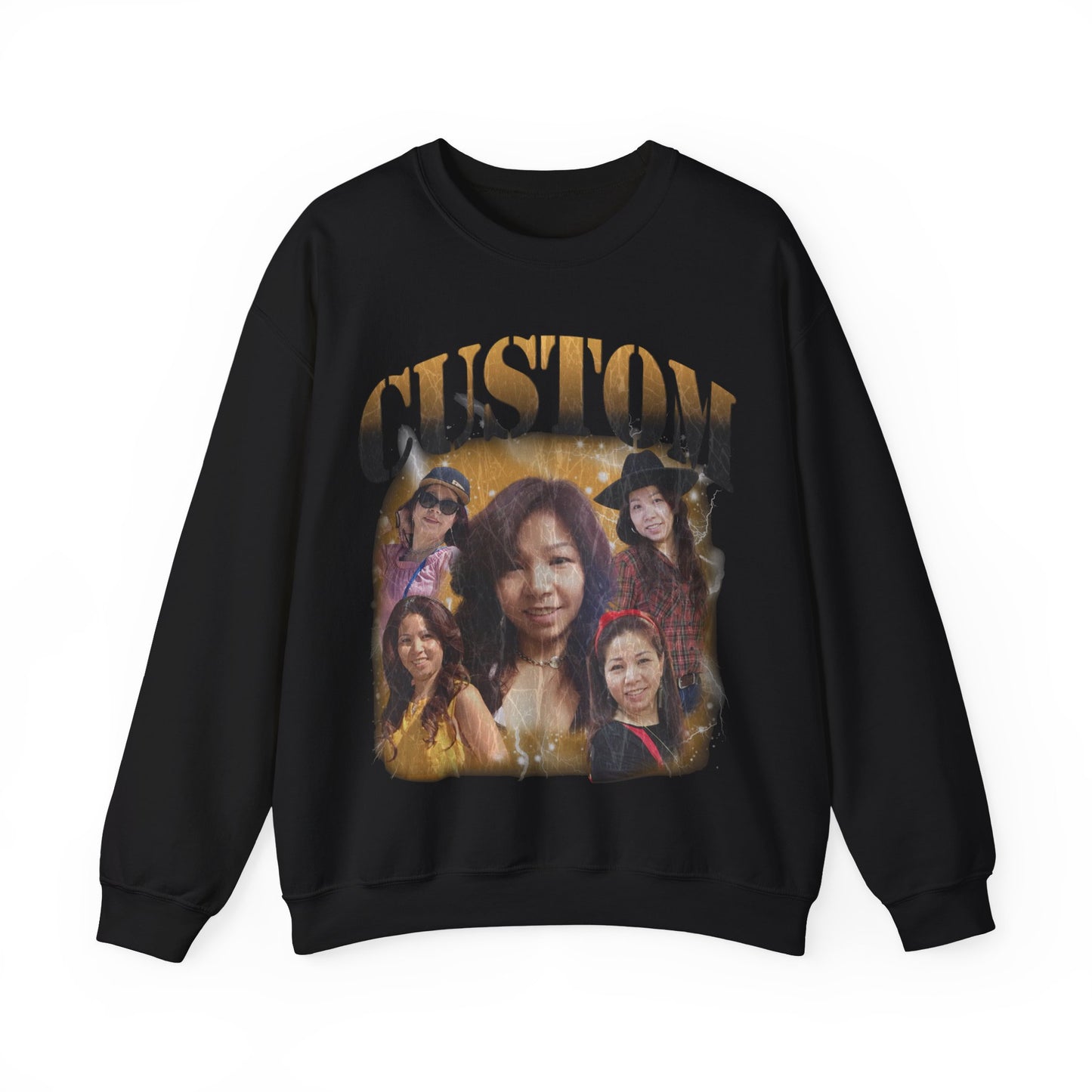 Retro Custom Bootleg Rap Sweatshirt, Custom Cat Lover Gift, Custom Retro Portrait Sweatshirt, Vintage Funny Bootleg Sweatshirt, S1400