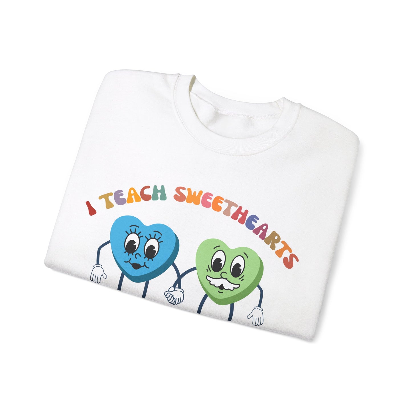Personalized I Teach Sweethearts Valentines Day Sweatshirt Custom Teacher Valentine's Day Sweatshirt for Teacher, Gift for Hearts Day, S1275