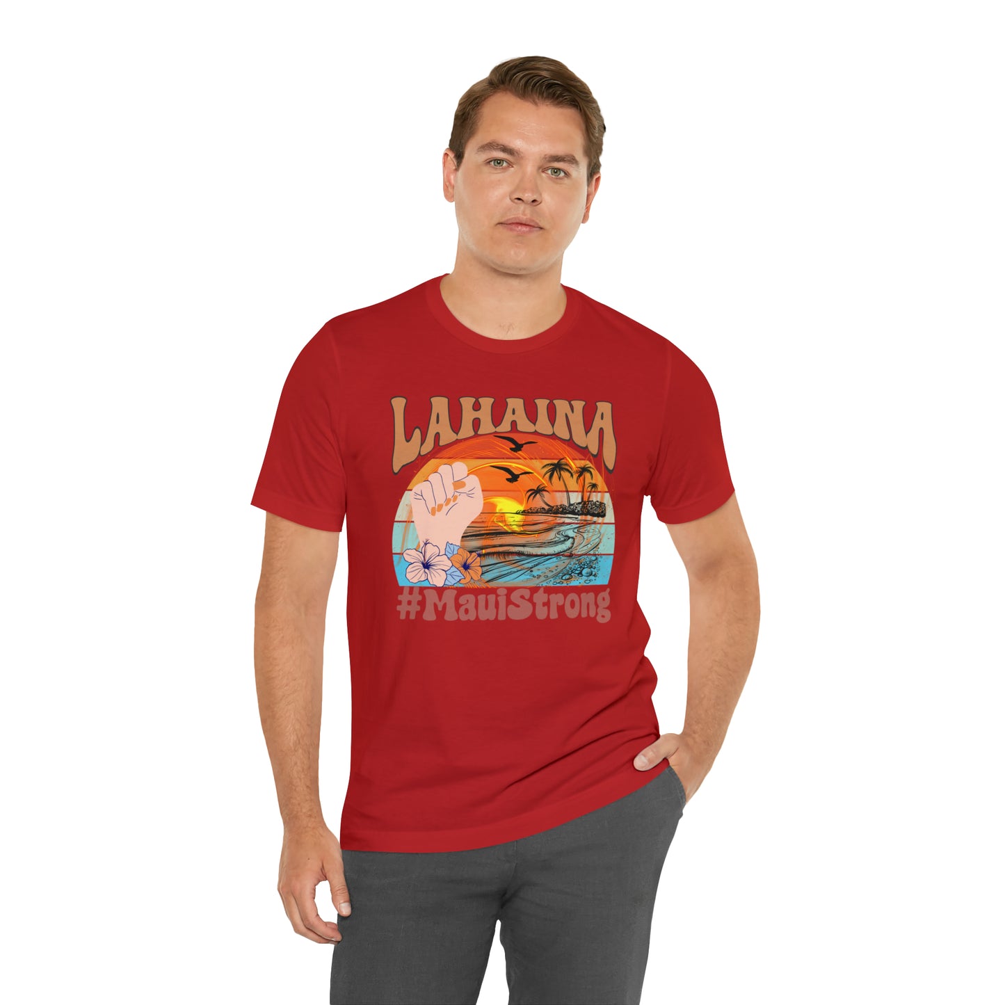 Maui Strong Shirt, Lahaina Banyan Tree T-Shirt, Maui Hawaii Shoreline Tshirt, Profits Donated Support Maui Fire, T598