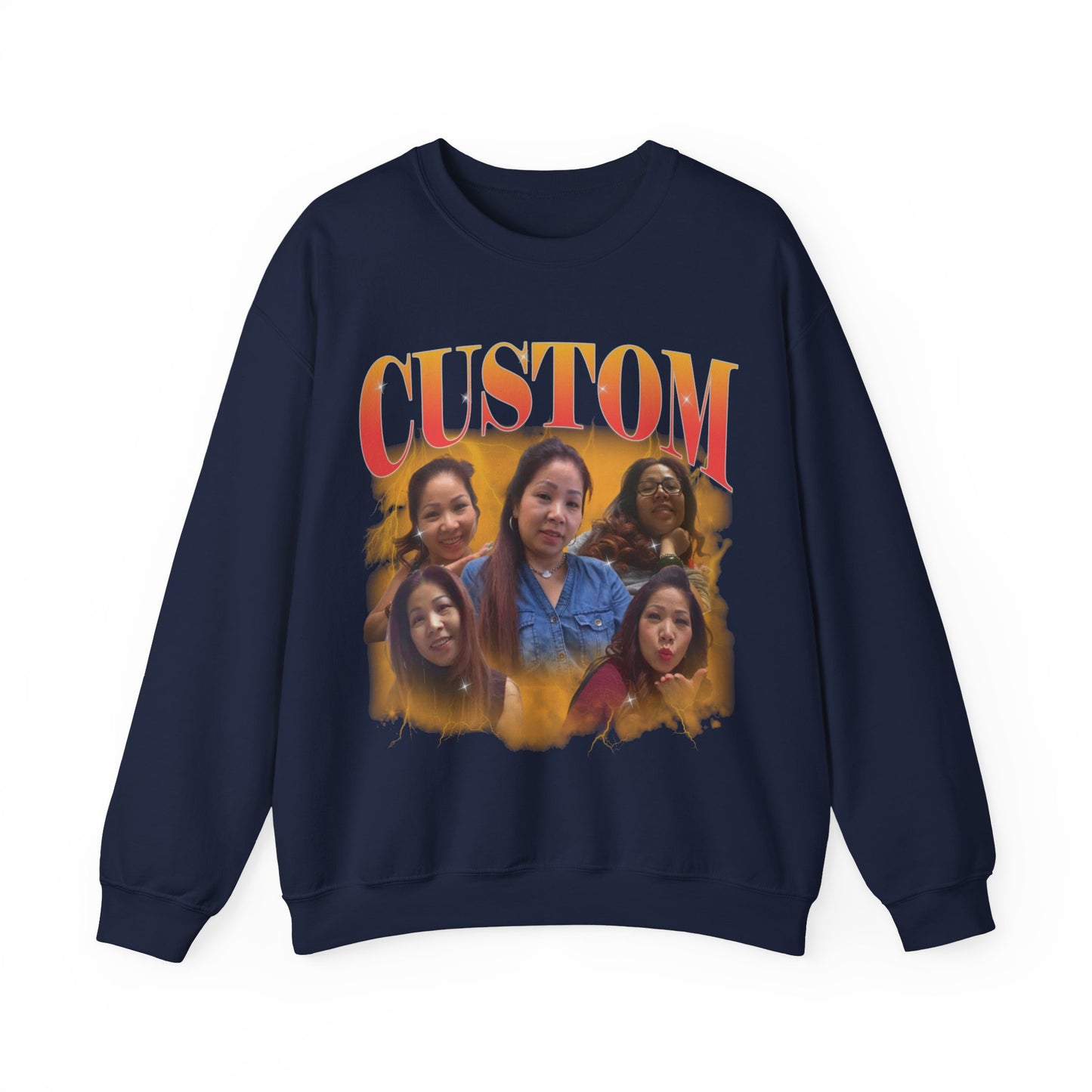 Custom Your Own Bootleg Tee, Retro Custom Bootleg Rap Tee, Custom Photo Sweatshirt, Insert Your Design Vintage Graphic 90s Sweatshirt, S1379