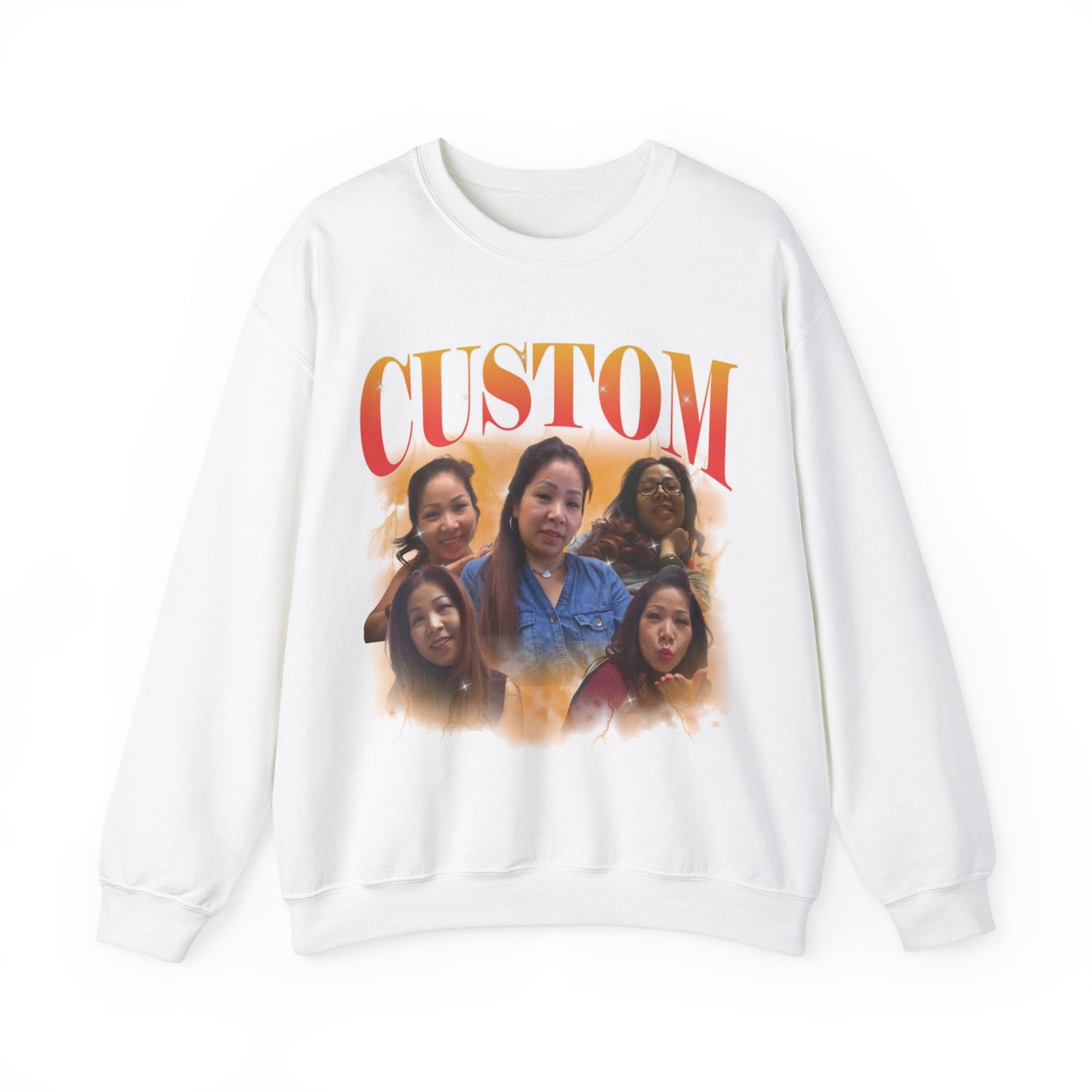 Custom Your Own Bootleg Tee, Retro Custom Bootleg Rap Tee, Custom Photo Sweatshirt, Insert Your Design Vintage Graphic 90s Sweatshirt, S1379