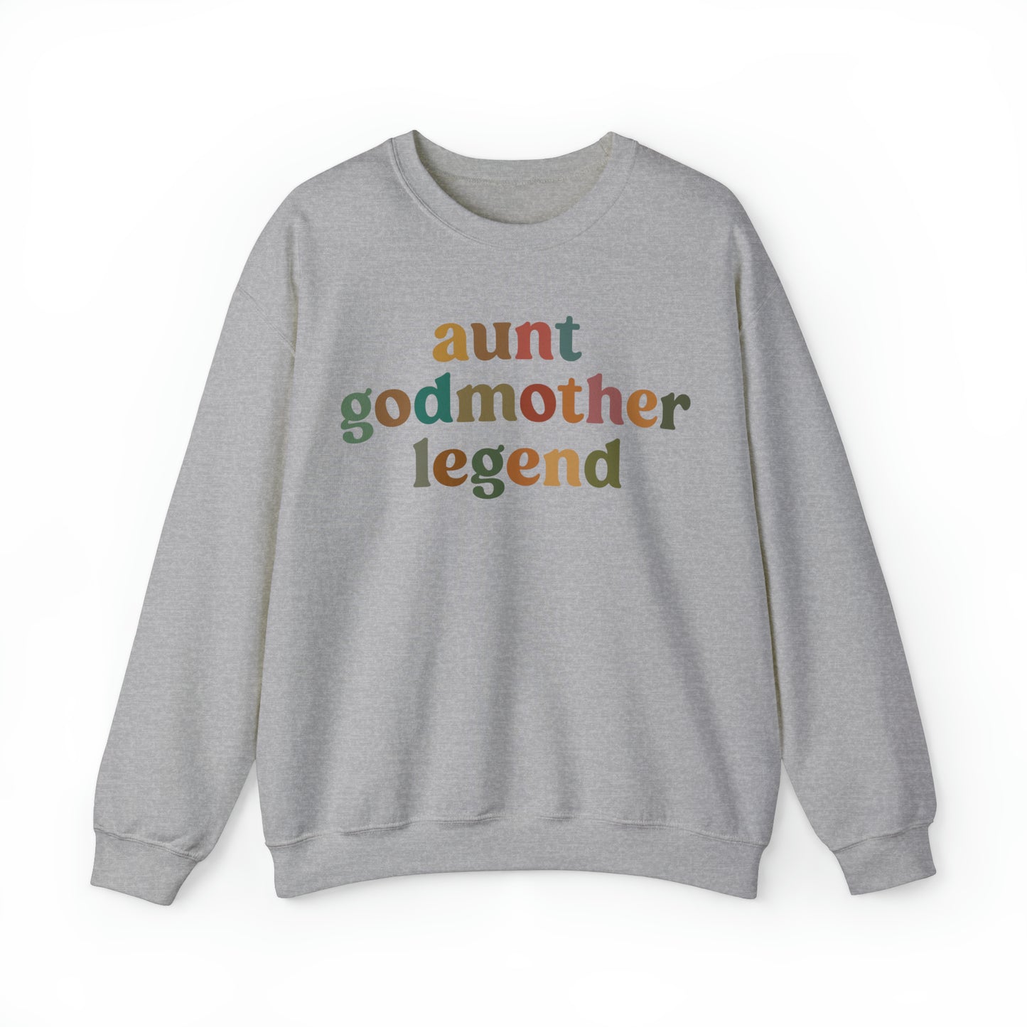 Aunt Godmother Legend Sweatshirt, Cute Godmother Gift from Goddaughter, Godmother Proposal , Retro Godmother Gift for Baptism, S1034