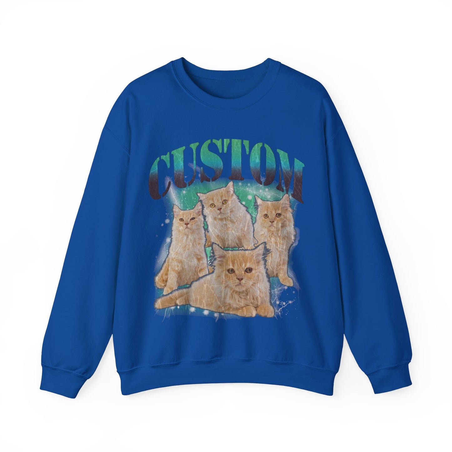 Retro Custom Cat Bootleg Tee, Custom Cat Sweatshirt, Custom Cat Lover Gift, Custom dog portrait, Vintage Funny Cat Sweatshirt, S1395