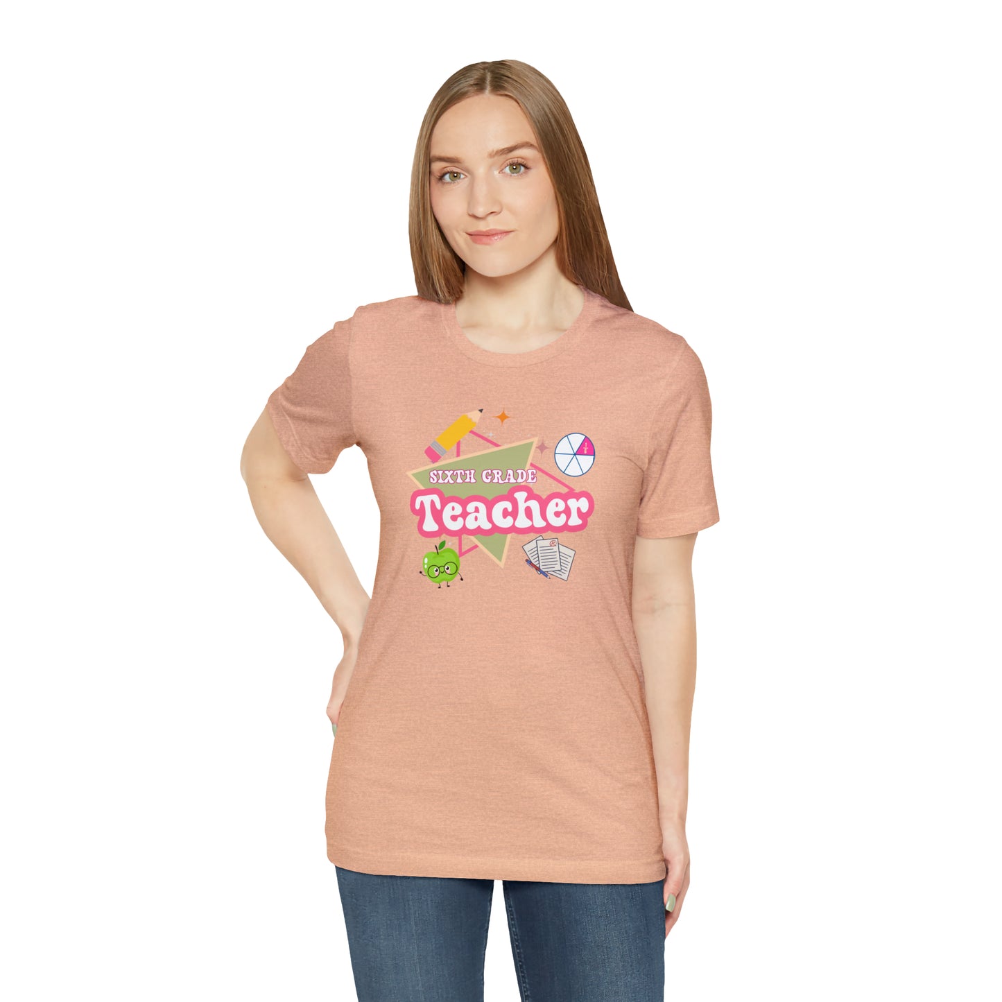 Sixth Grade Teacher Shirt, Teacher Tshirt Retro 6th Grade, Back to school Teacher, Appreciation Teacher Tee Gifts, T552