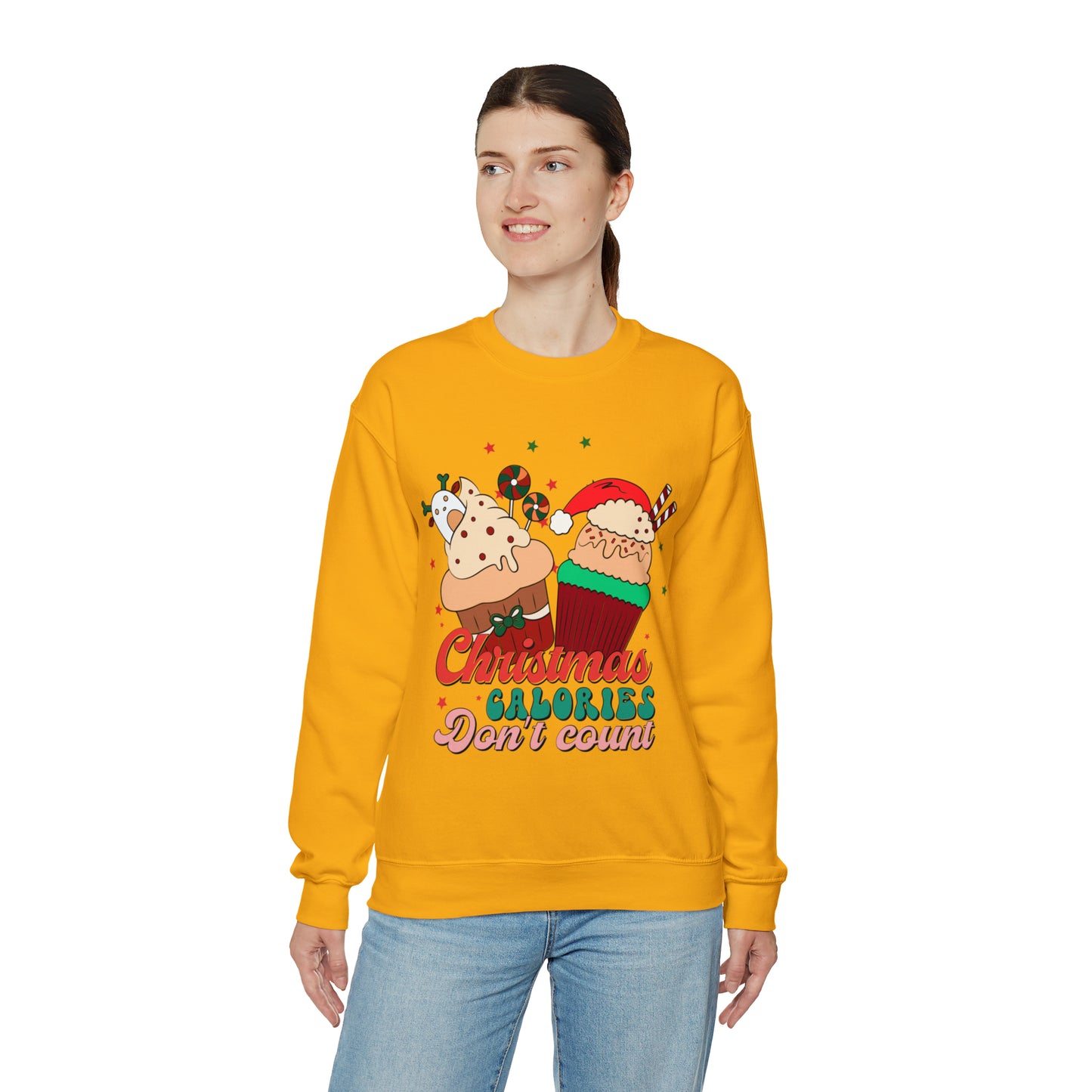 Christmas Calories Don't Count Sweatshirt, Funny Christmas Sweatshirt, Christmas Gift, Xmas calories Sweatshirt, Christmas calories, SW871