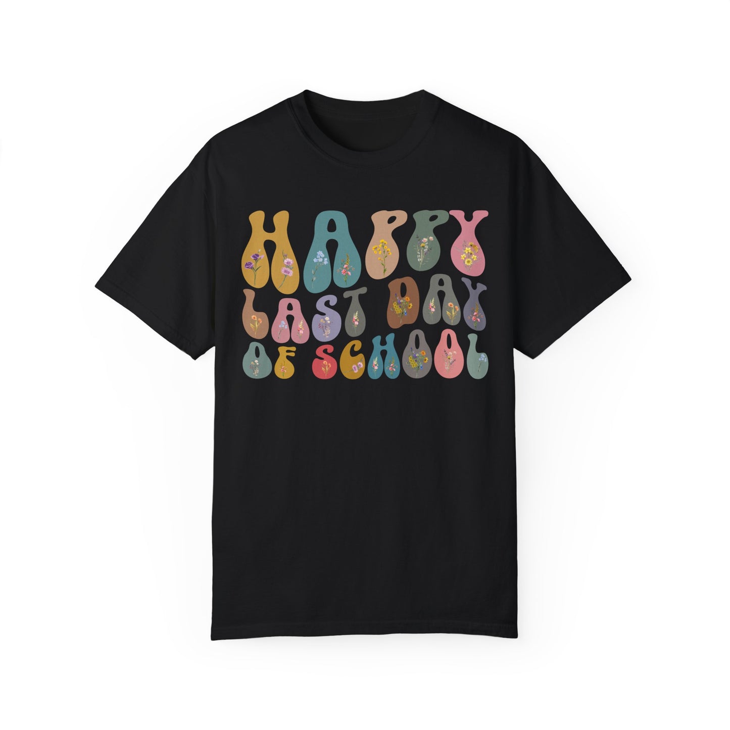 Retro Happy Last Day of School Shirts, End of Year Teacher Gift, Vintage Teacher Shirt, Comfort Colors Kindergarten Graduation Gift, CC1621