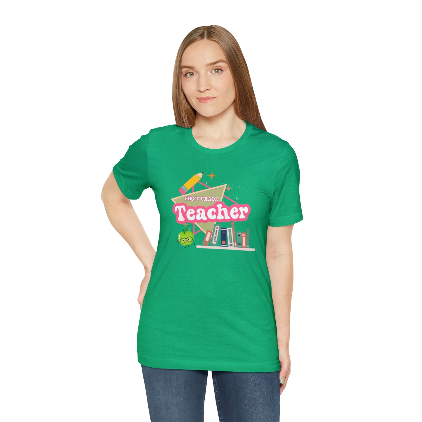 First grade teacher shirt, 1st grade shirt, 90s shirt, 90s teacher shirt, colorful school shirt, colorful teacher shirt, T542