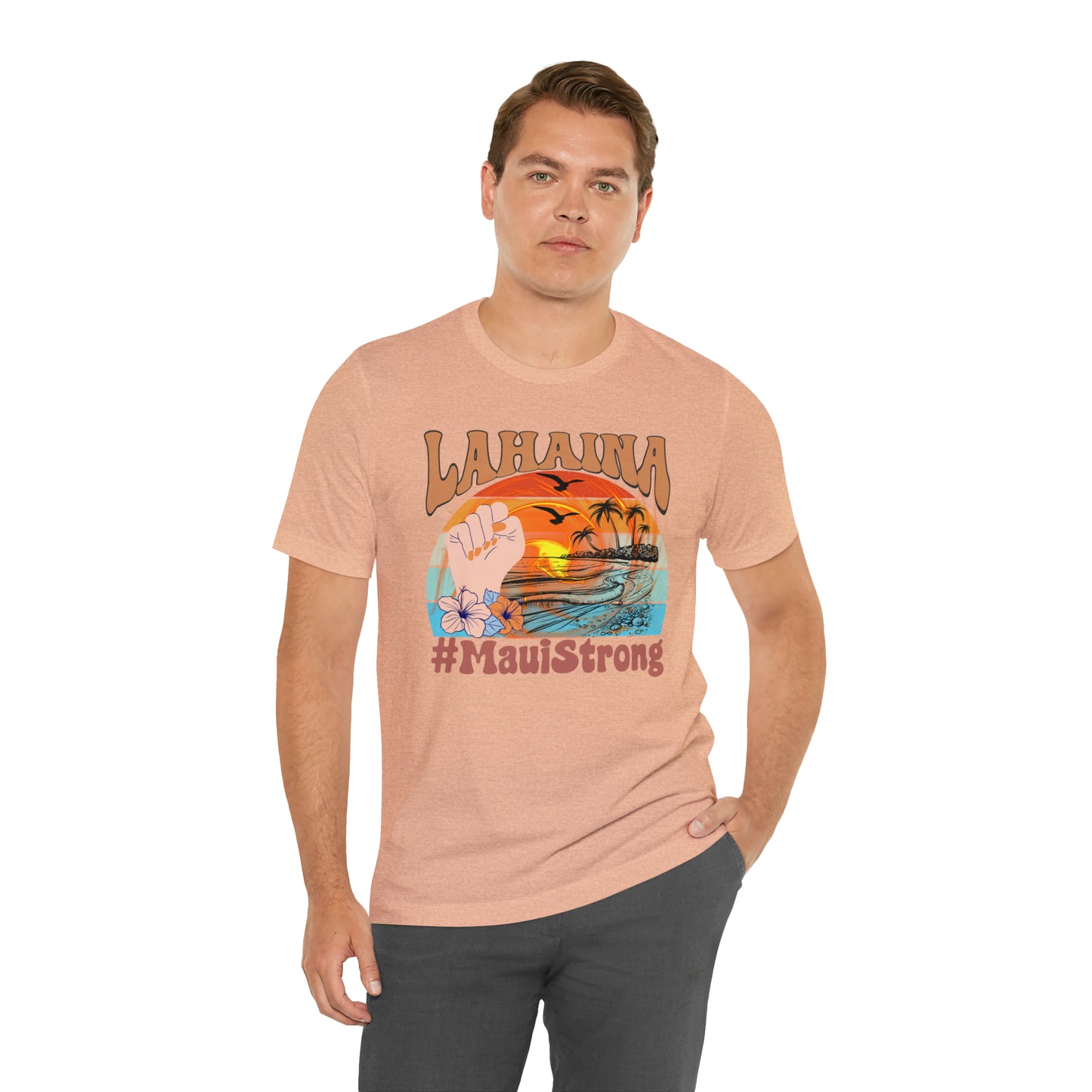 Maui Strong Shirt, Lahaina Banyan Tree T-Shirt, Maui Hawaii Shoreline Tshirt, Profits Donated Support Maui Fire, T598