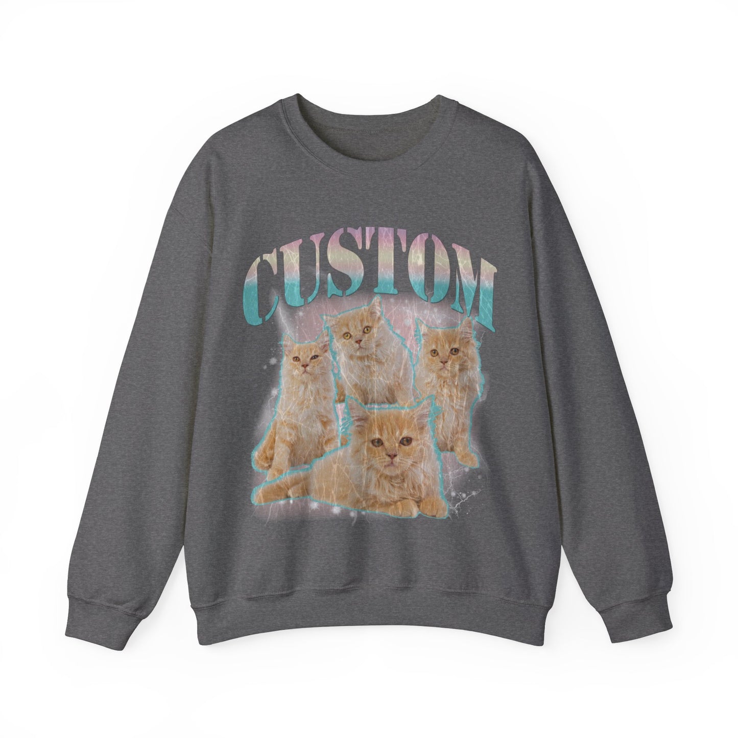 Retro Custom Cat Bootleg Tee, Custom Cat Sweatshirt, Custom Cat Lover Gift, Custom dog portrait, Vintage Funny Cat Sweatshirt, S1397