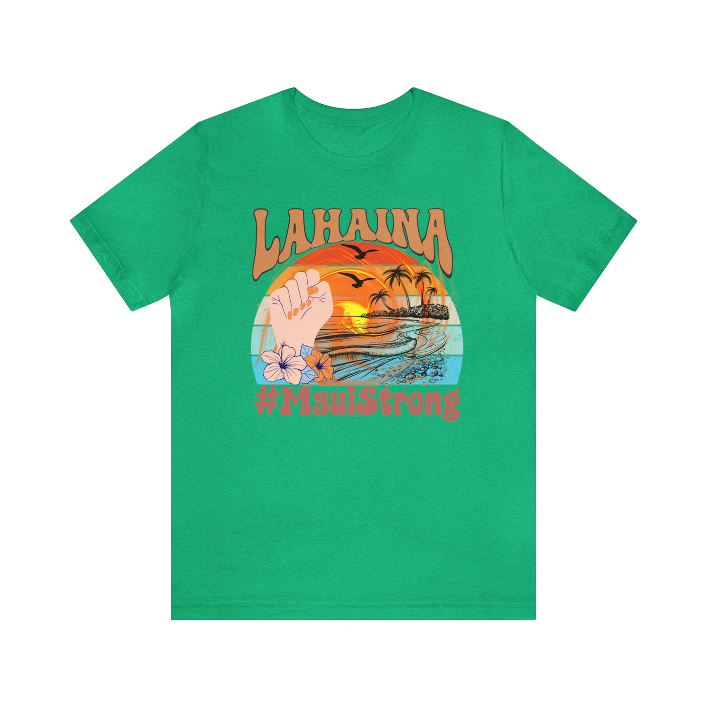 Maui Strong Shirt, Lahaina Banyan Tree T-Shirt, Maui Hawaii Shoreline Tshirt, Profits Donated Support Maui Fire, T598