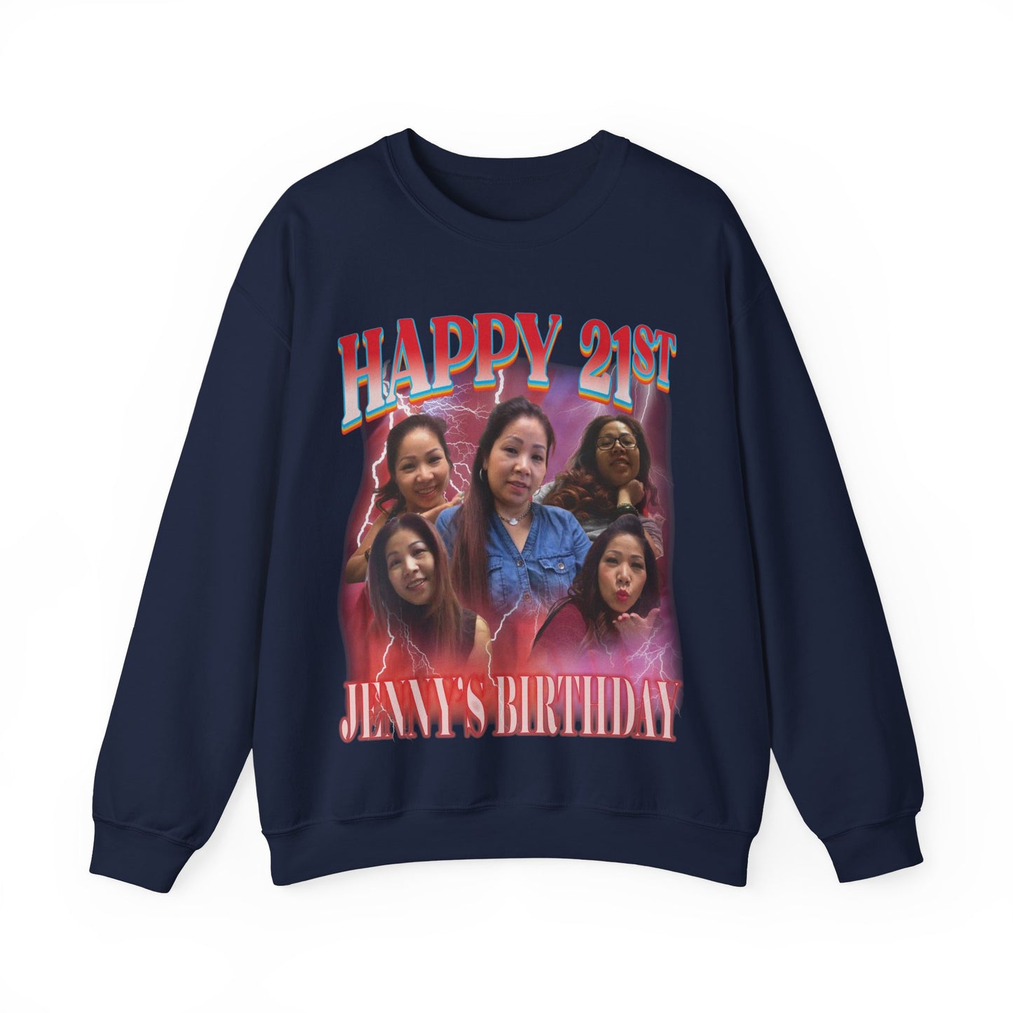 Custom 21st birthday sweatshirt, Custom Bootleg Rap sweatshirt, 21st birthday gifts, Vintage Graphic Sweatshirt, 18th birthday gift, S1447