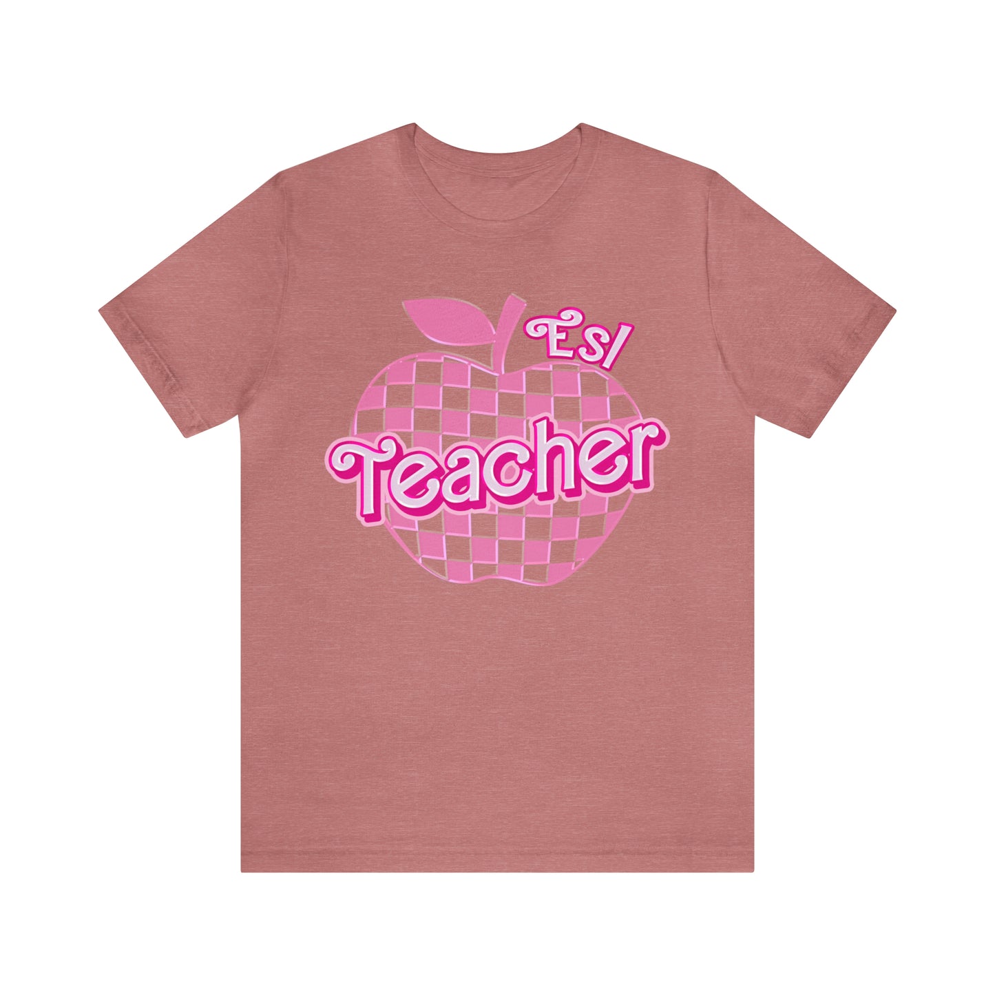 Esl teacher shirt, Pink Teacher Shirts, Teacher Appreciation Checkered Tee, Gifts for Teachers, Retro Teacher Shirt, Teacher Era, T800